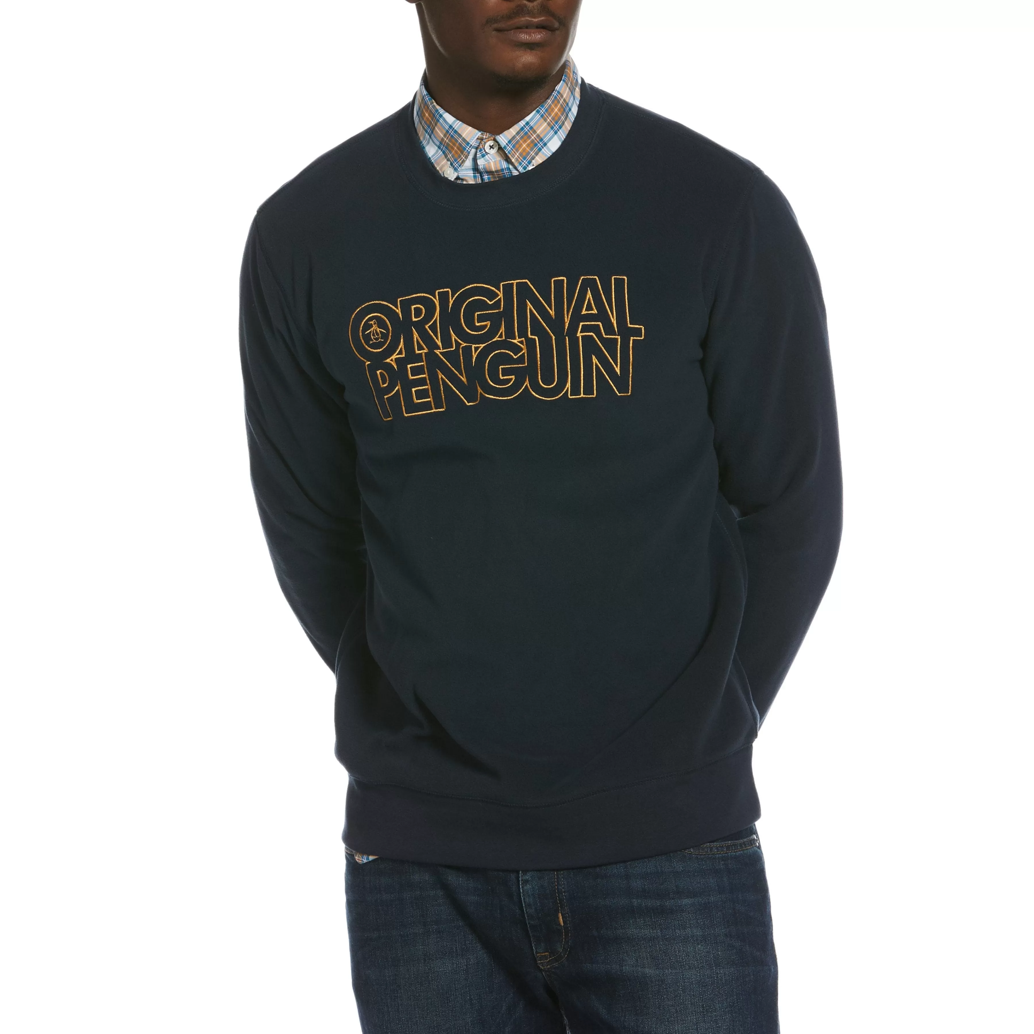 Fashion Stacked Logo Fleece Sweater Men Hoodies & Sweatshirts