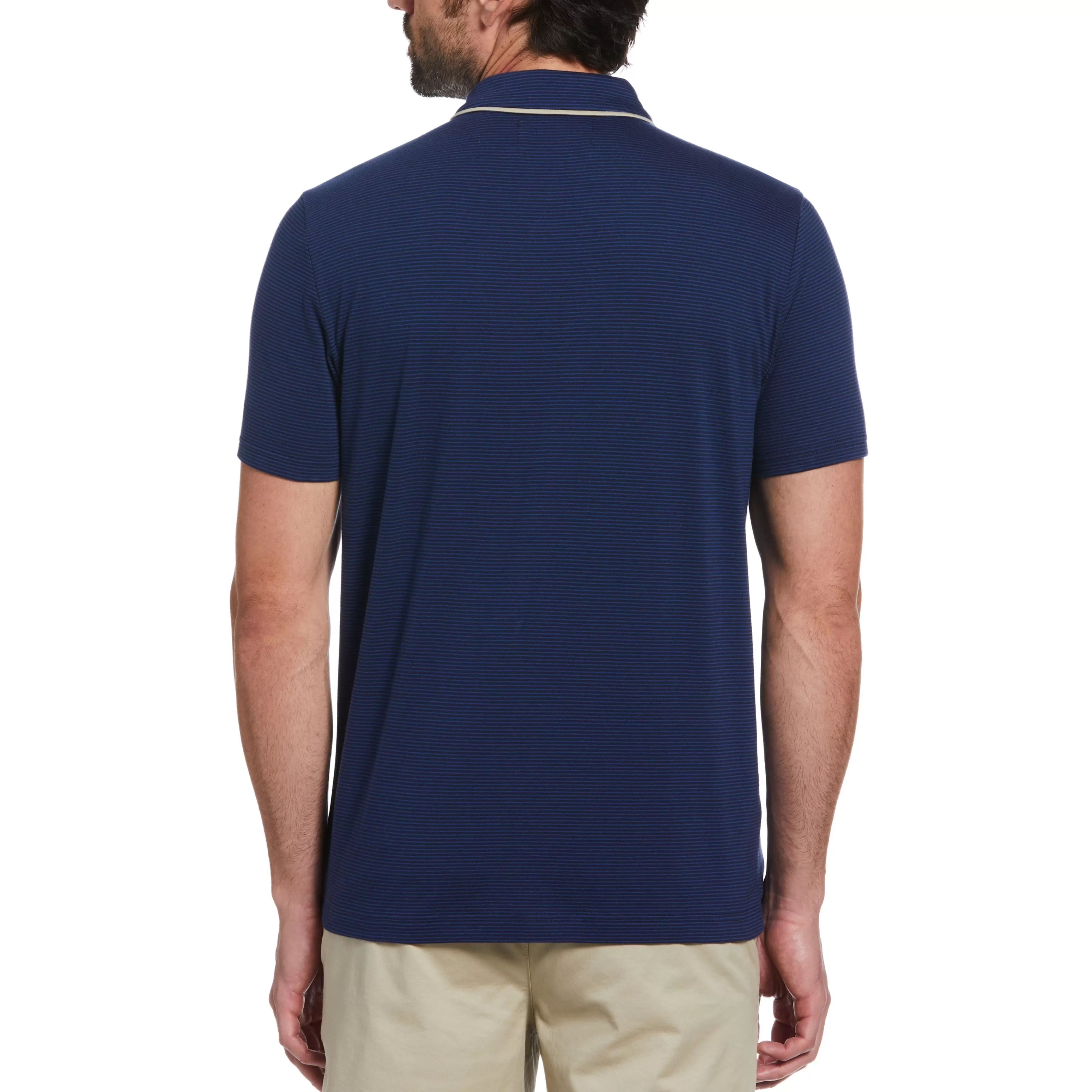 Cheap Stripe 1/4 Zip Polo Men Polos