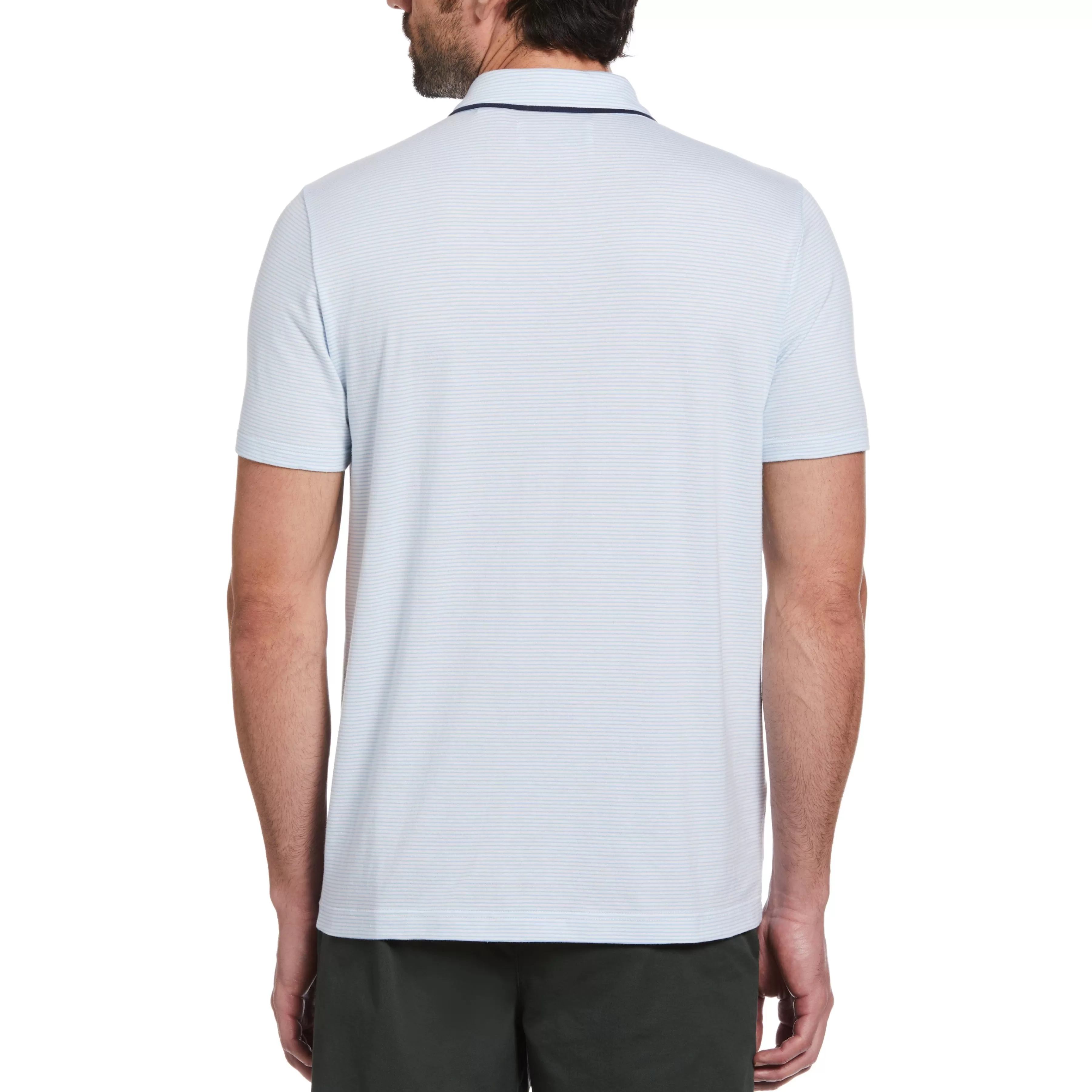Shop Stripe 1/4 Zip Polo Men Polos