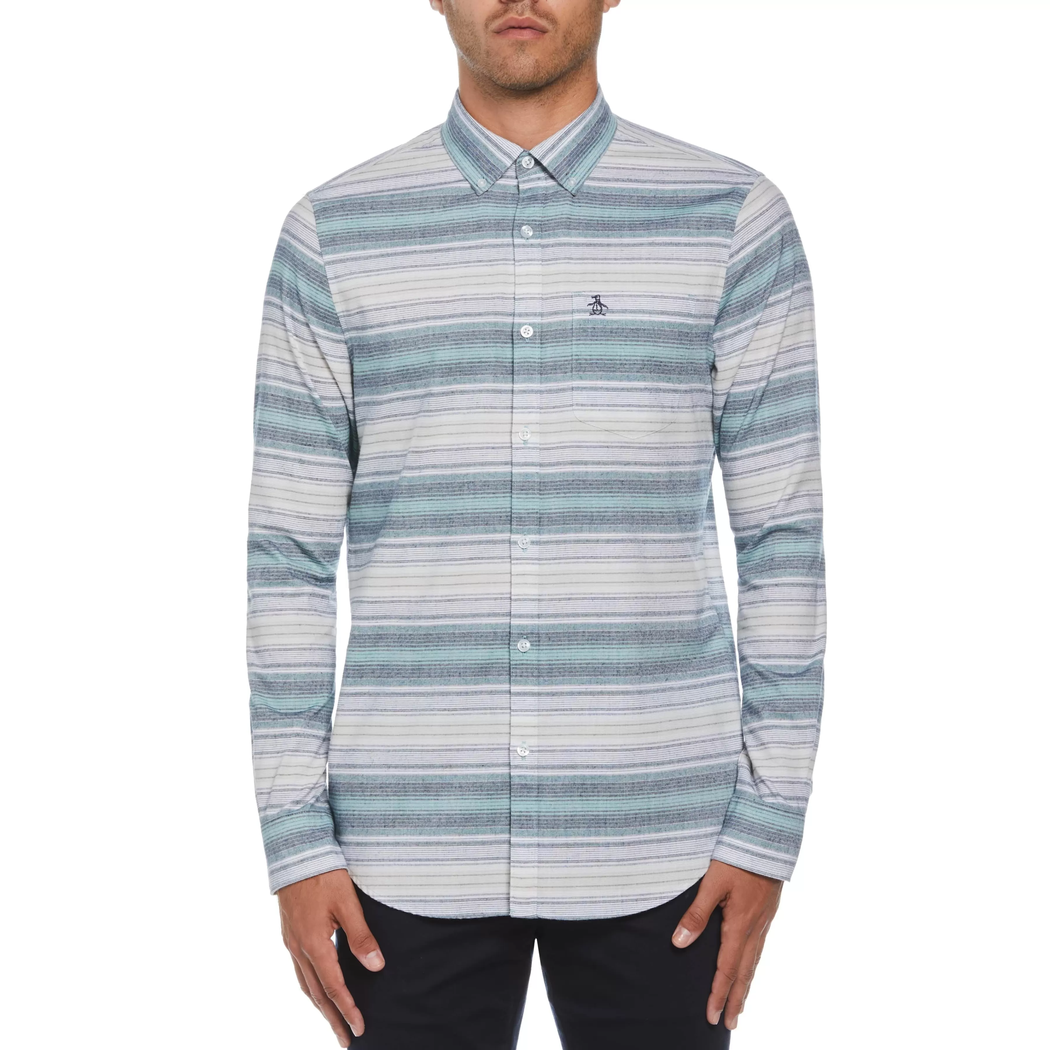 Best Sale Stripe Flannel Shirt Men Shirts