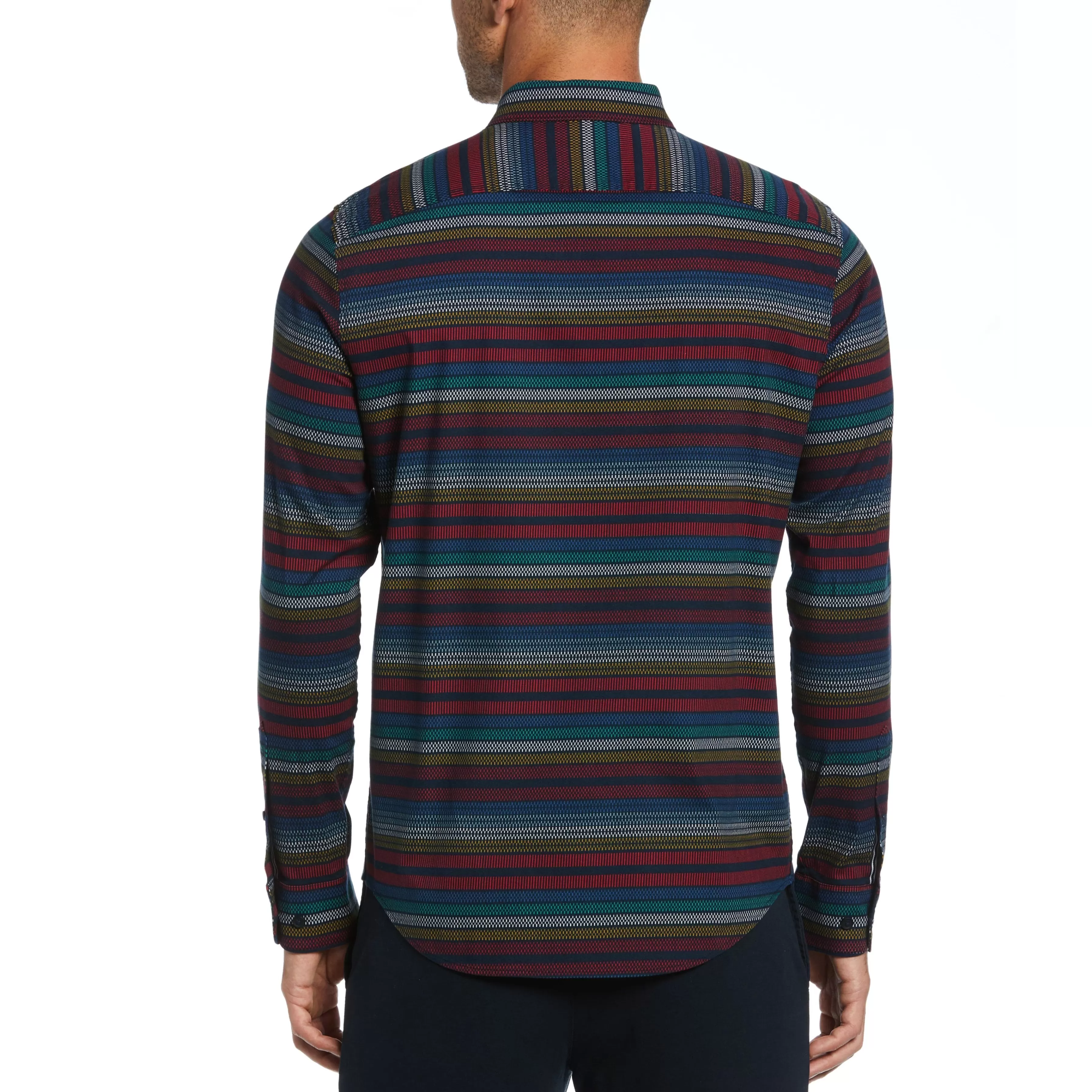 Shop Stripe Pattern Button Down Men Shirts