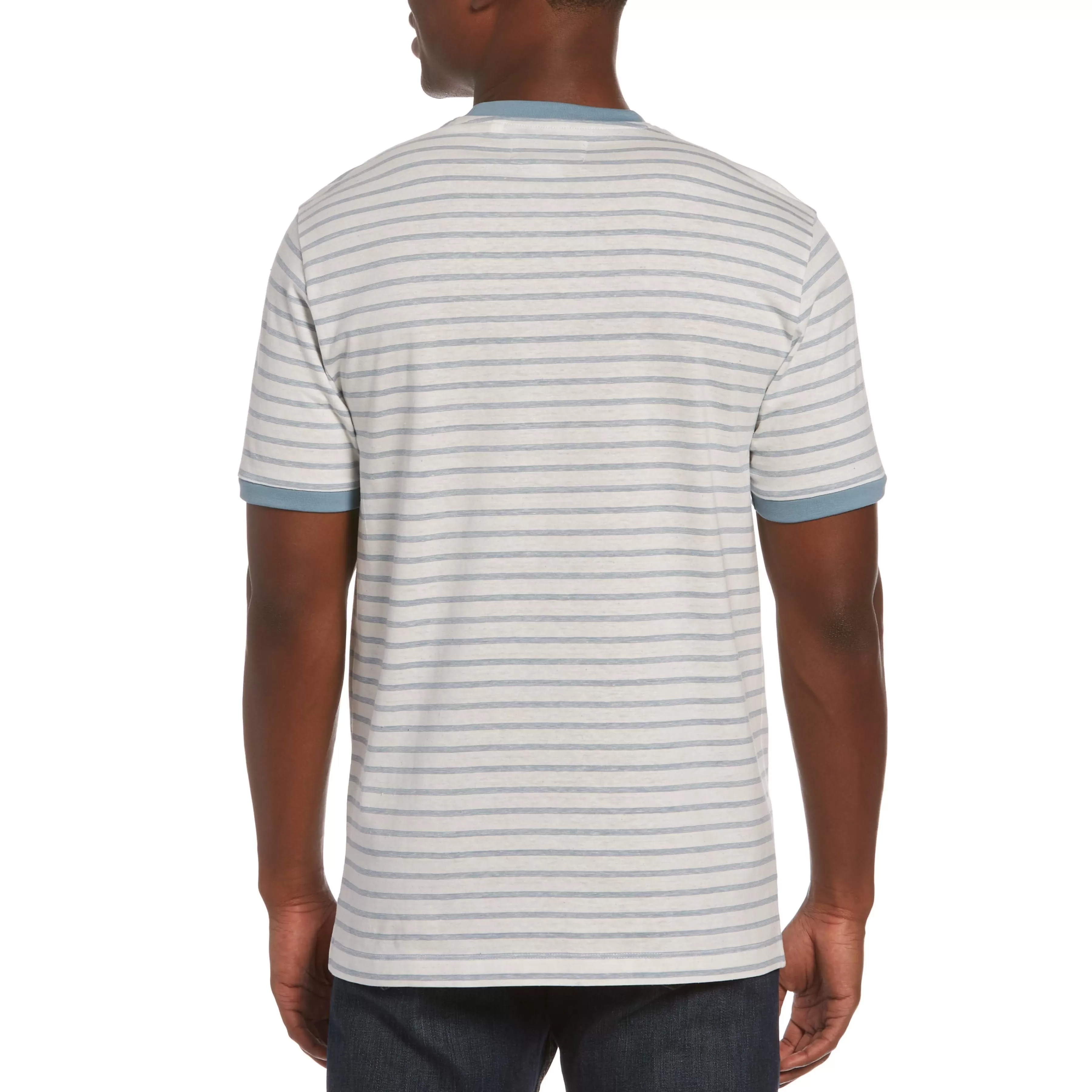 Clearance Stripe Short Sleeve Tee Shirt Men Tees