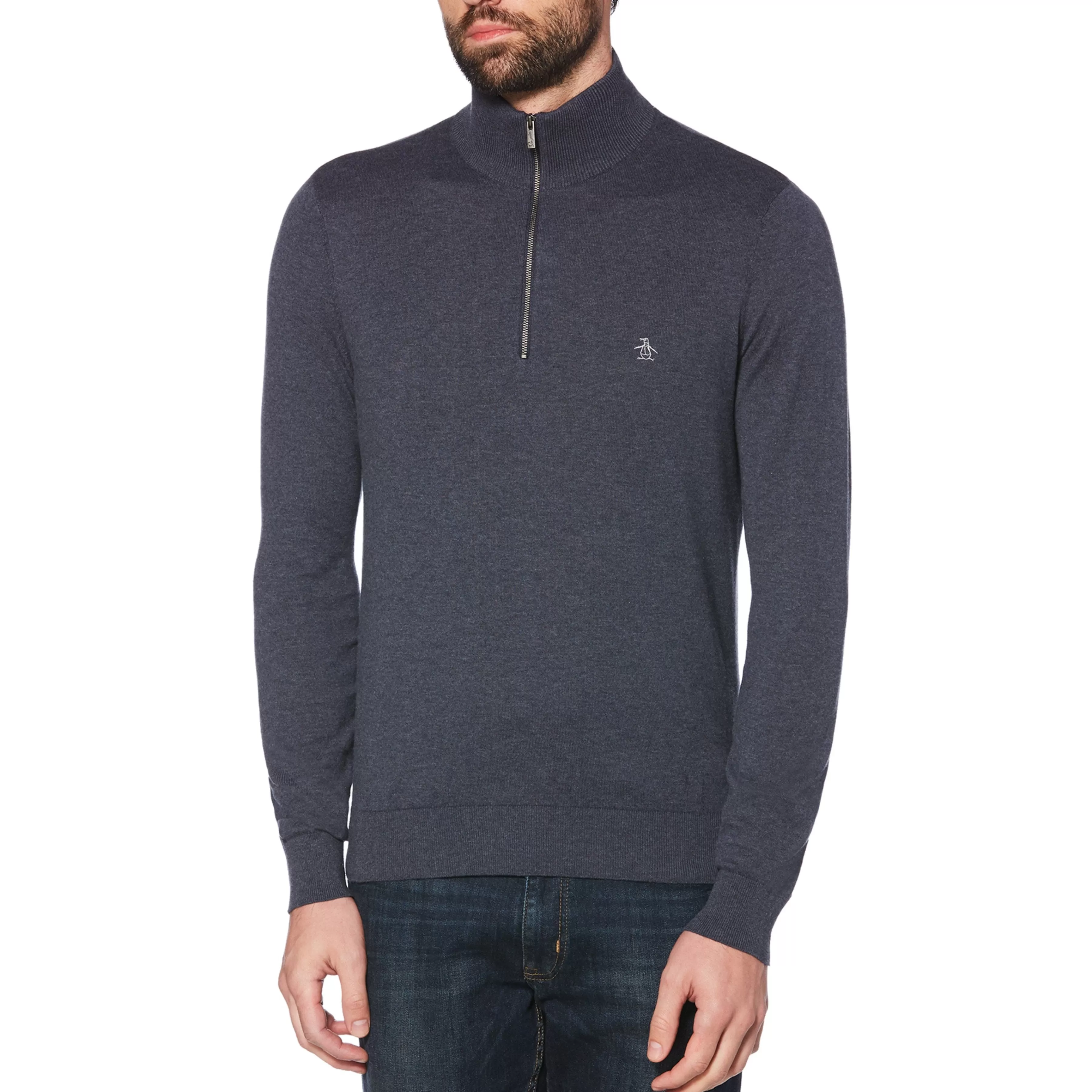 Flash Sale Supima Cotton Quarter Zip Sweater Men Sweaters