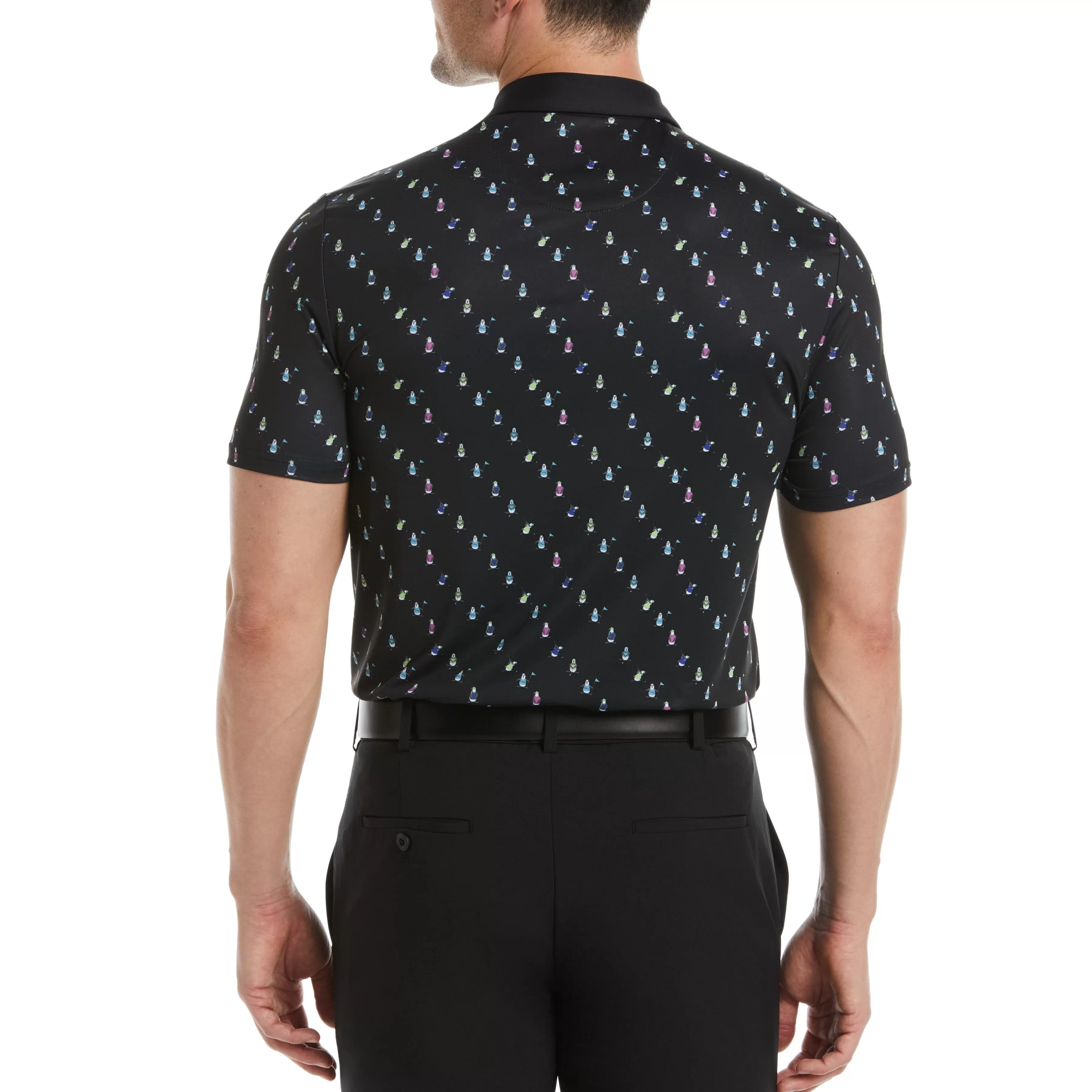 Clearance Swinging Pete Novelty Print Golf Polo Men Polos