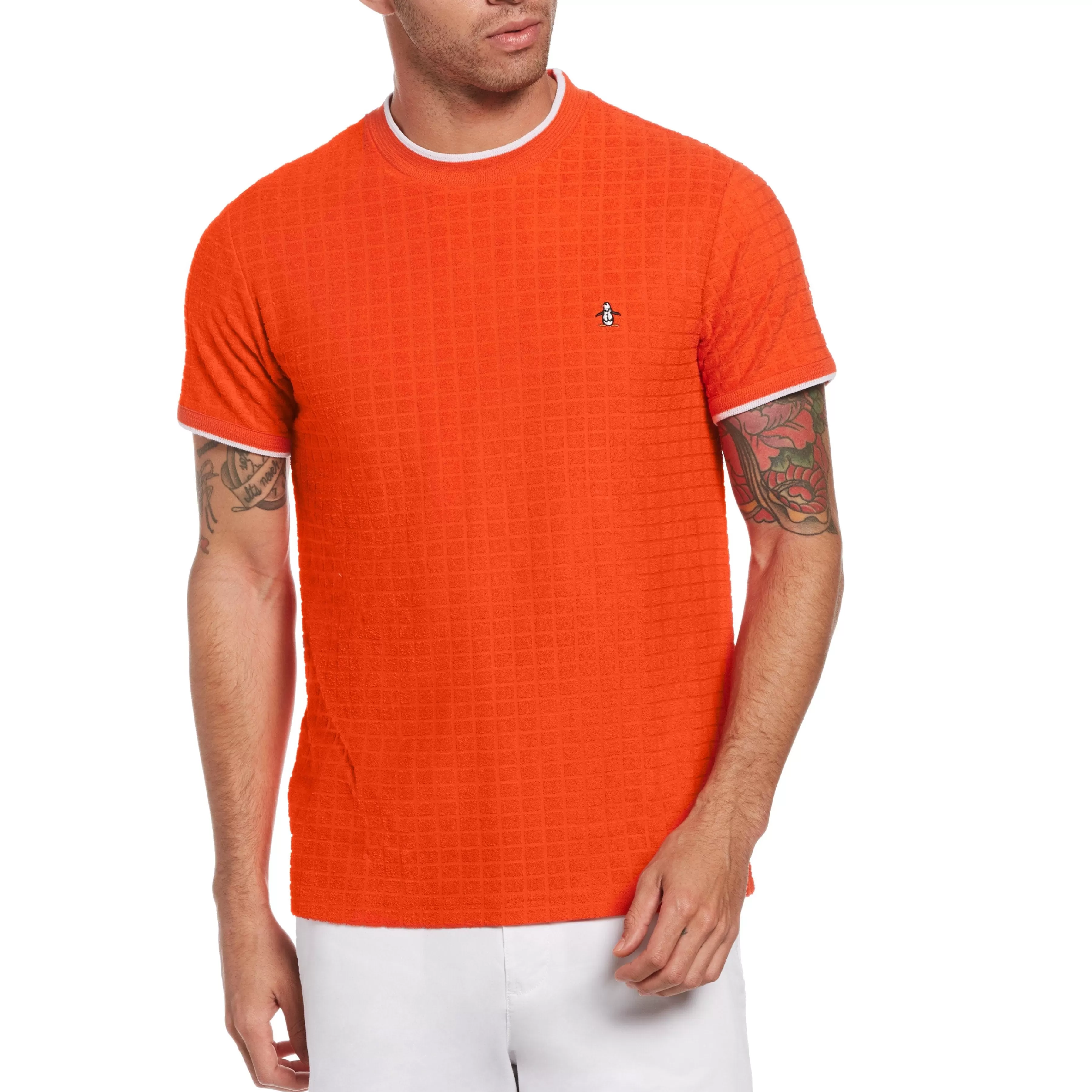 Fashion Terry Jacquard Tee Men Tees