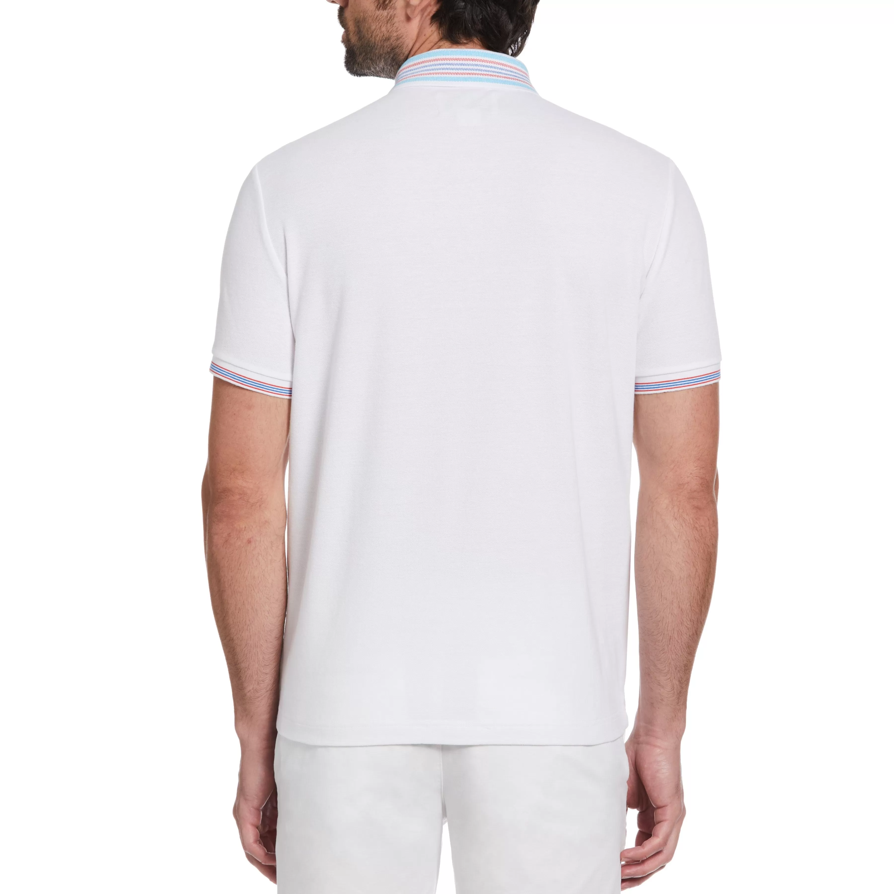 Discount Thin Stripe Contrast Collar Polo Men Polos