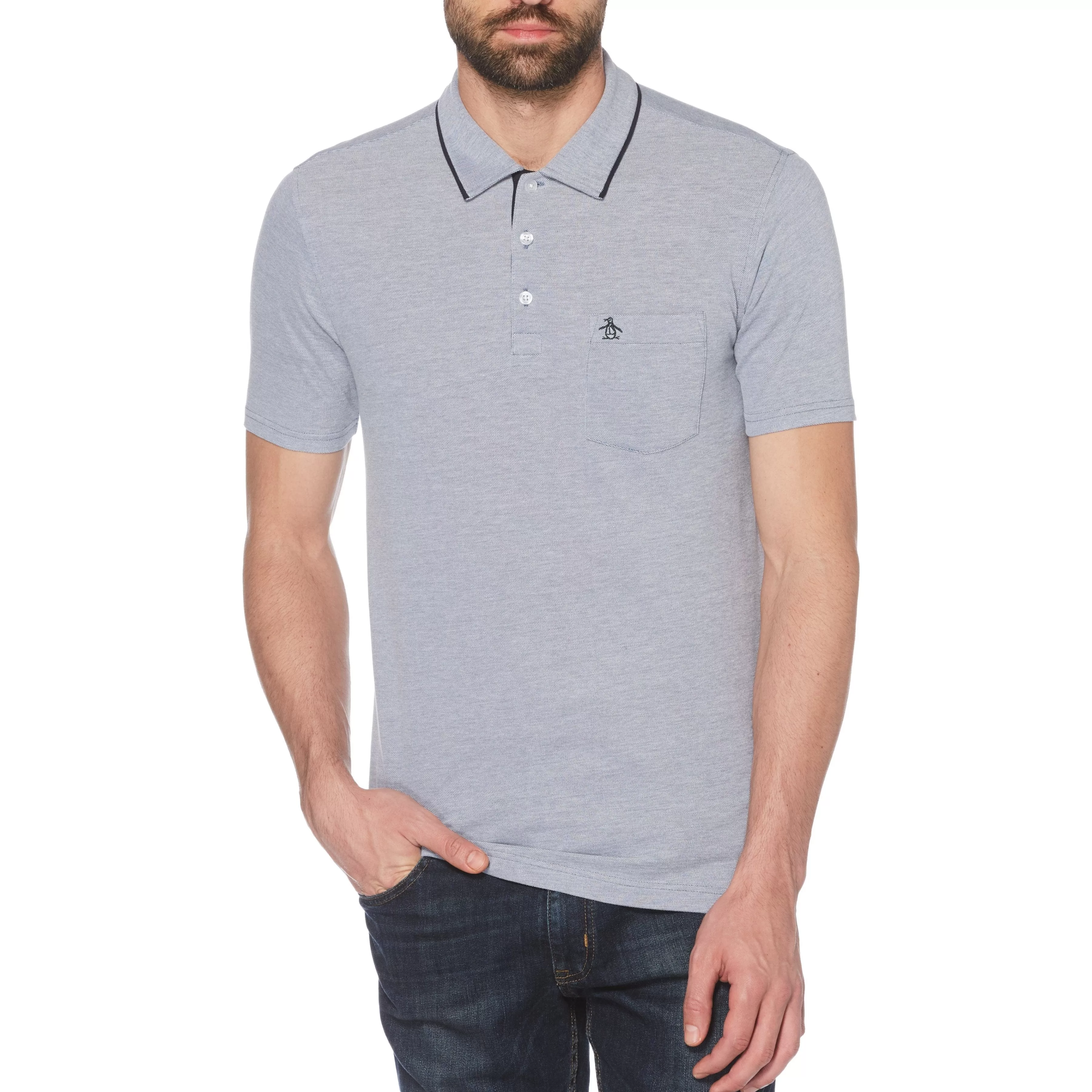 Fashion Tipped Birdseye Polo Men Polos