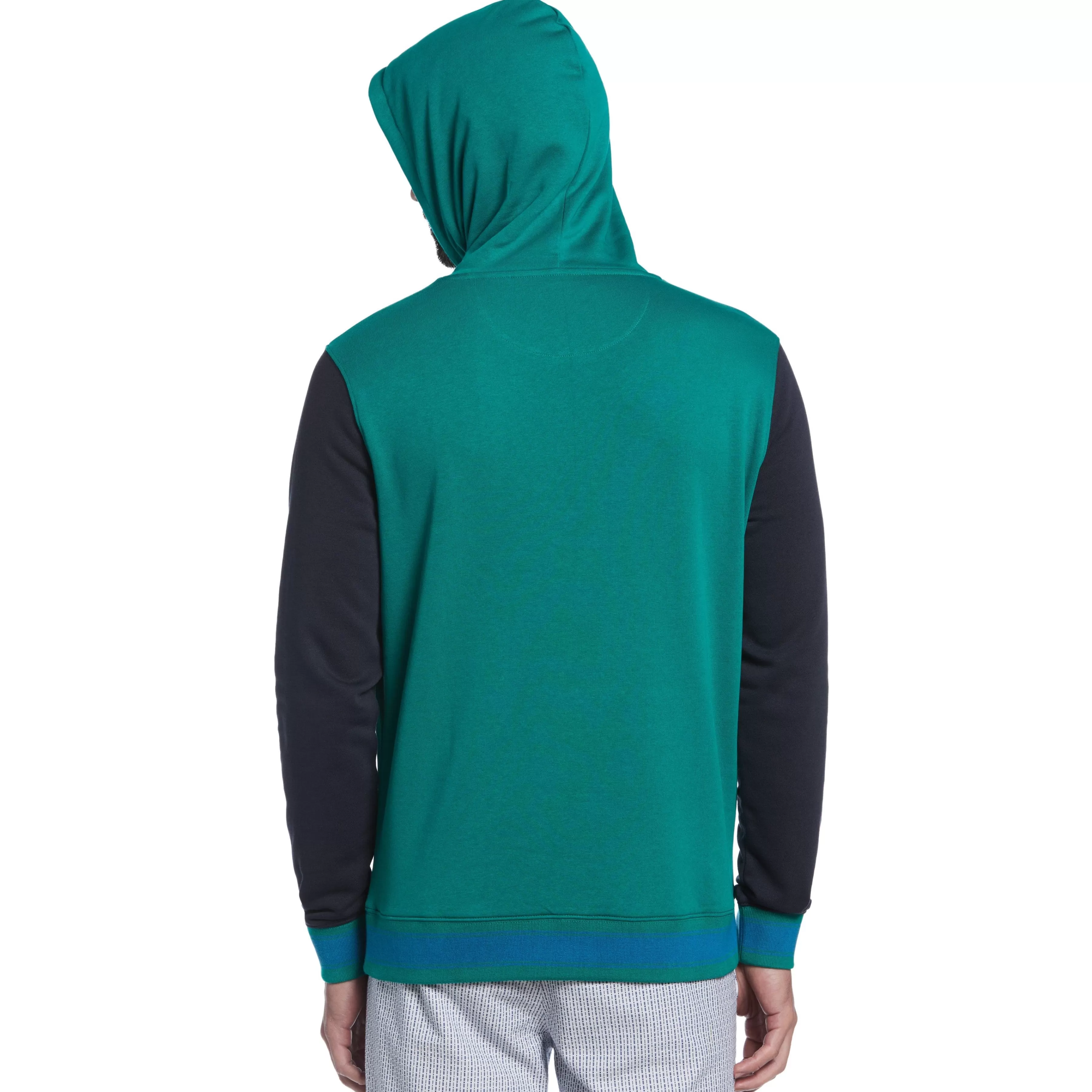 Best Tipped Color Block Fleece Hoodie Men Hoodies & Sweatshirts