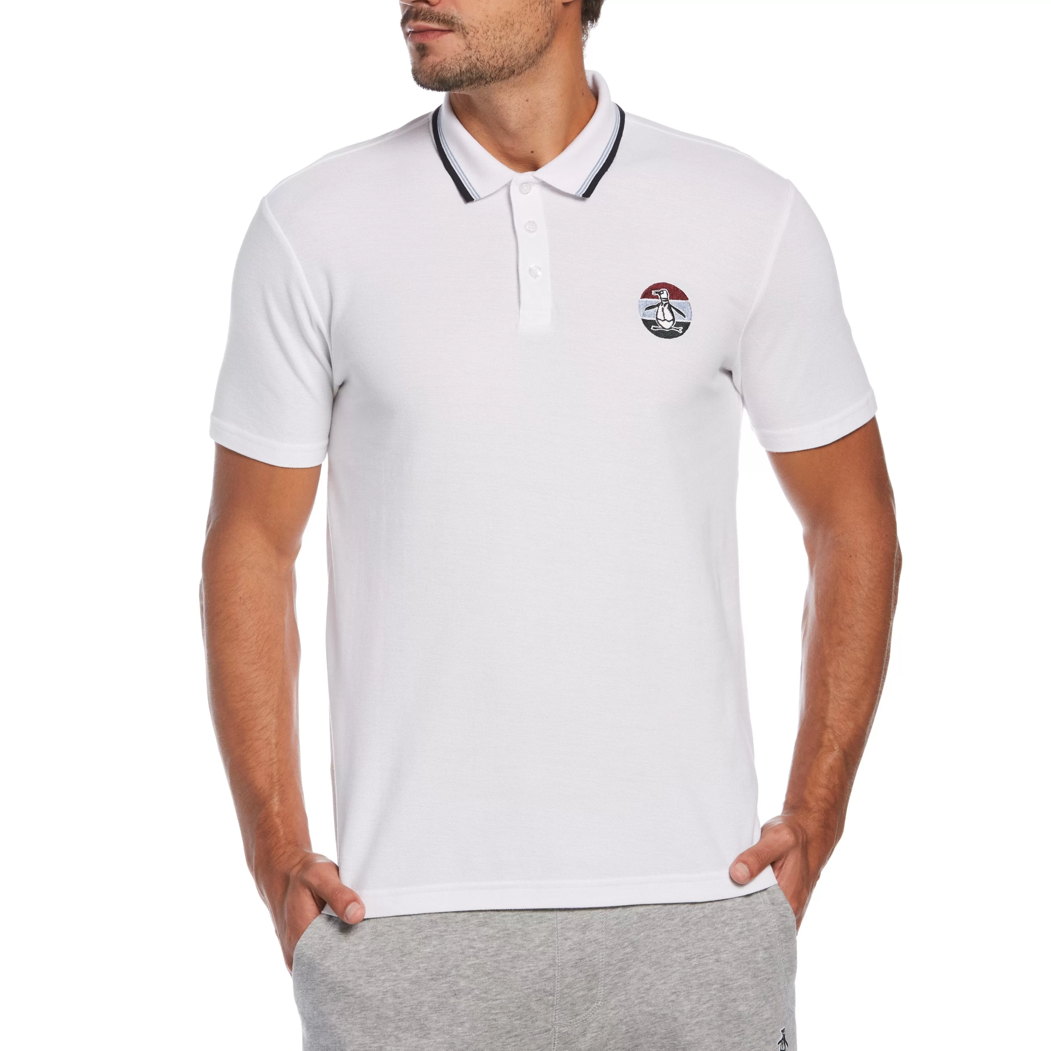 Store Tipped Novelty Polo Men Polos