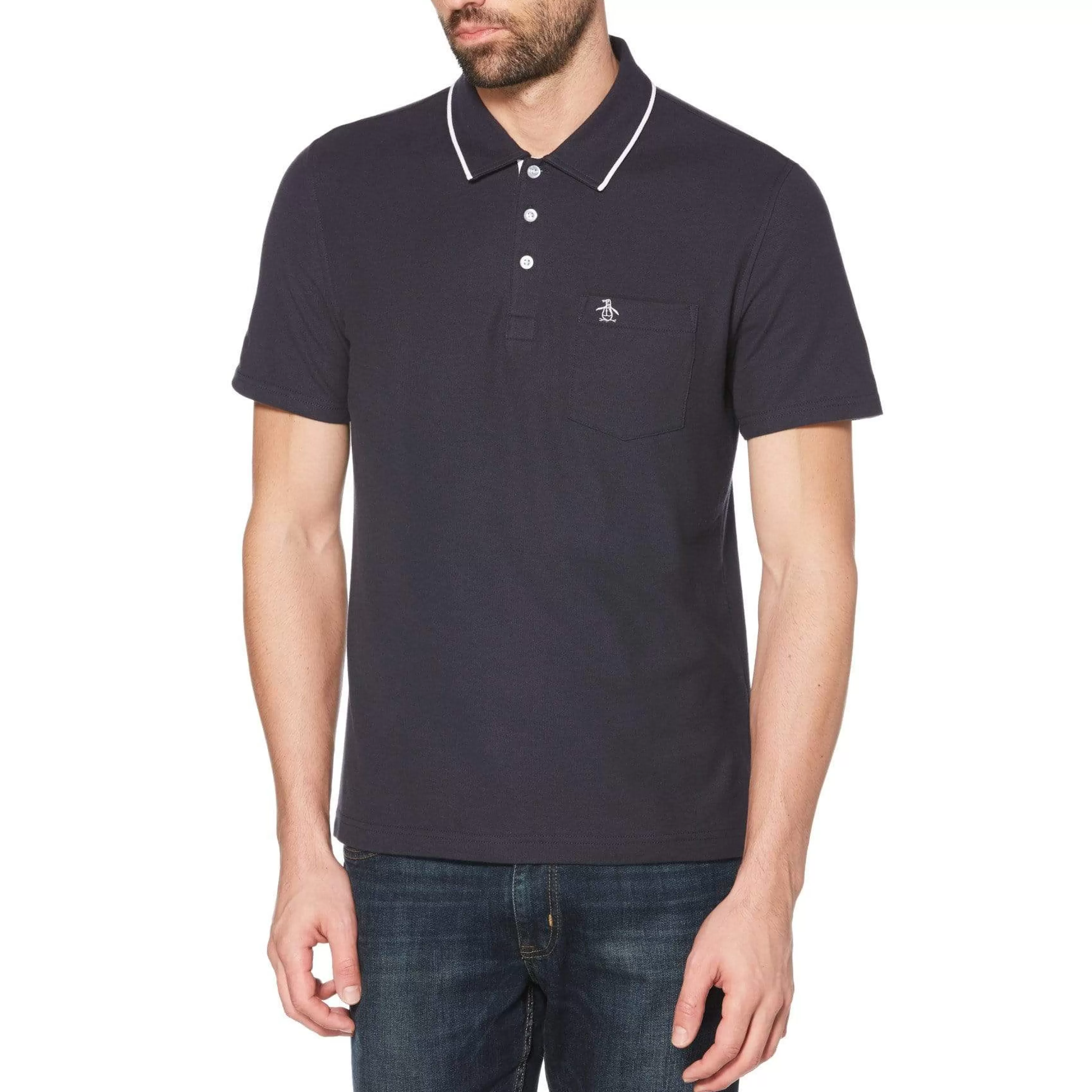 Cheap Tipped Pique Polo Men Polos