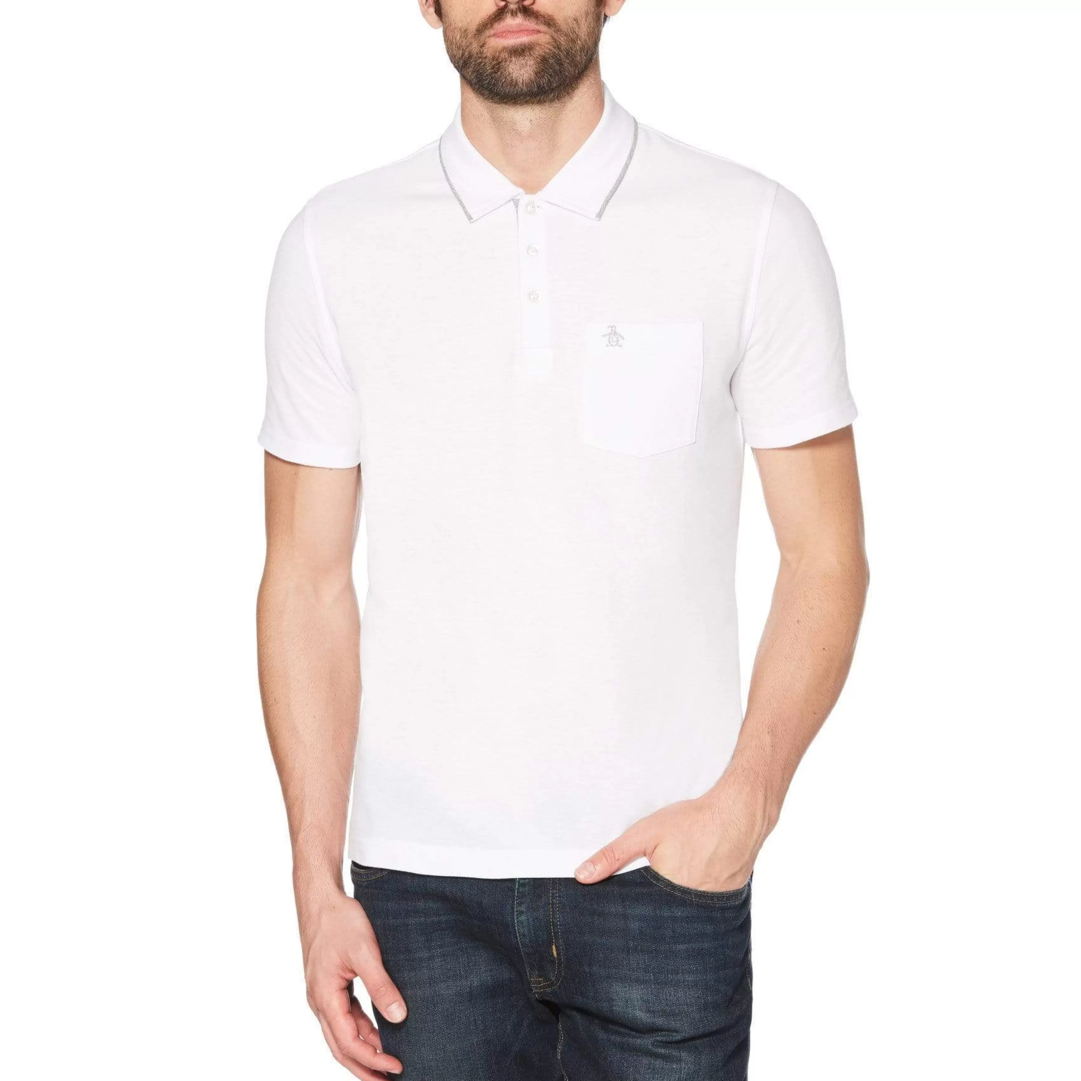 Discount Tipped Pique Polo Men Polos
