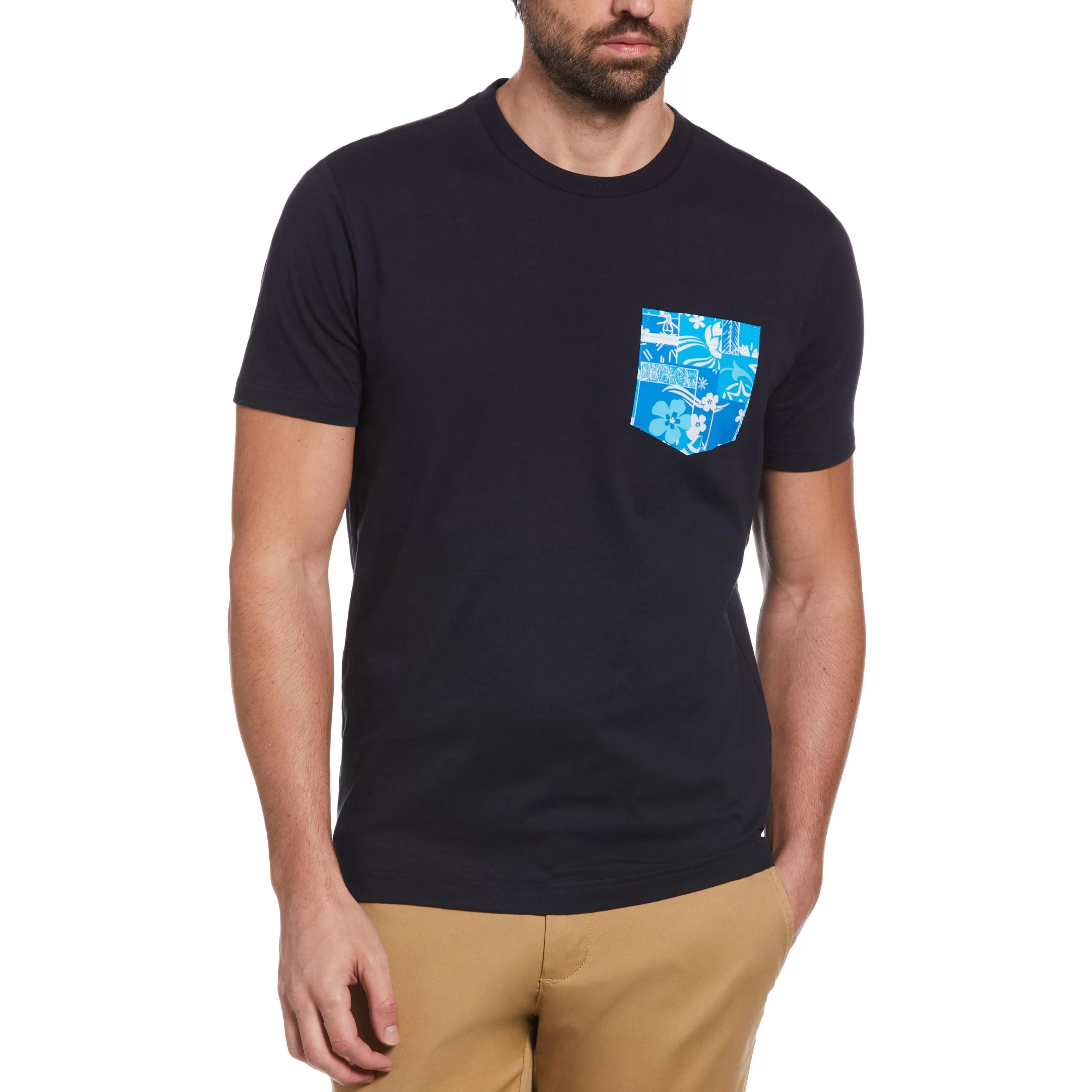 Flash Sale Tropical Collage Pocket Tee Men Tees