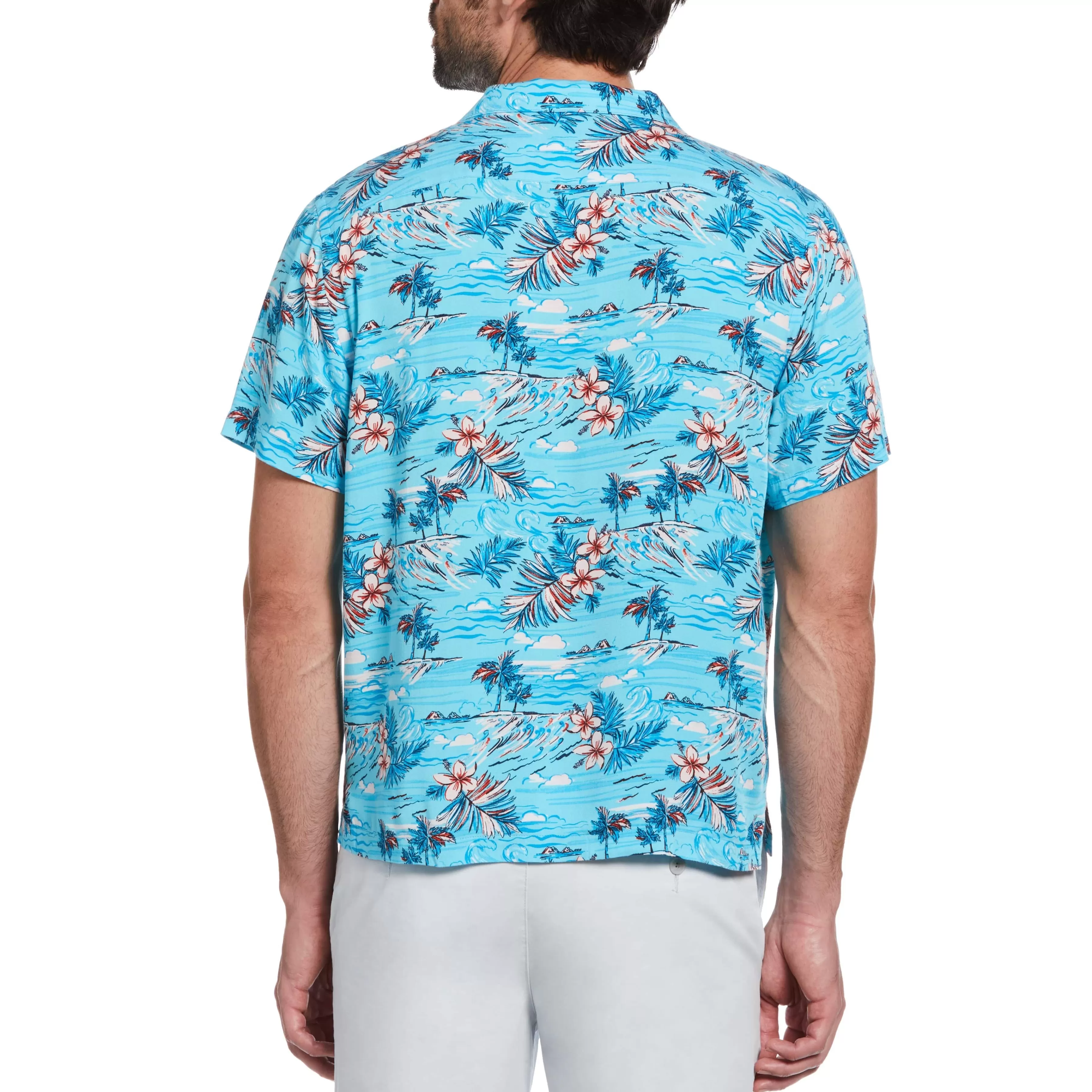 Shop Tropical Floral Print Camp Collar Shirt Men Shirts