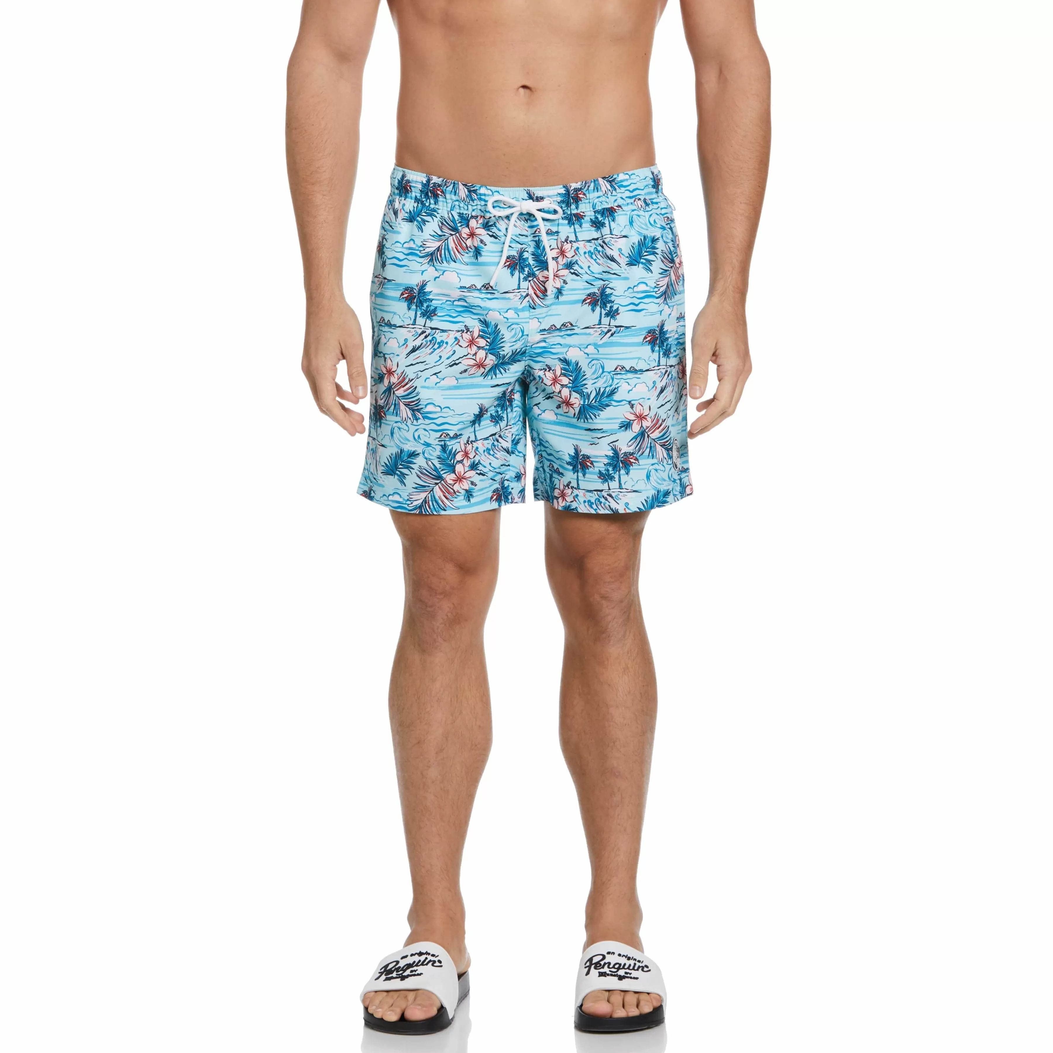Sale Tropical Florals Print Swim Short Men Swim