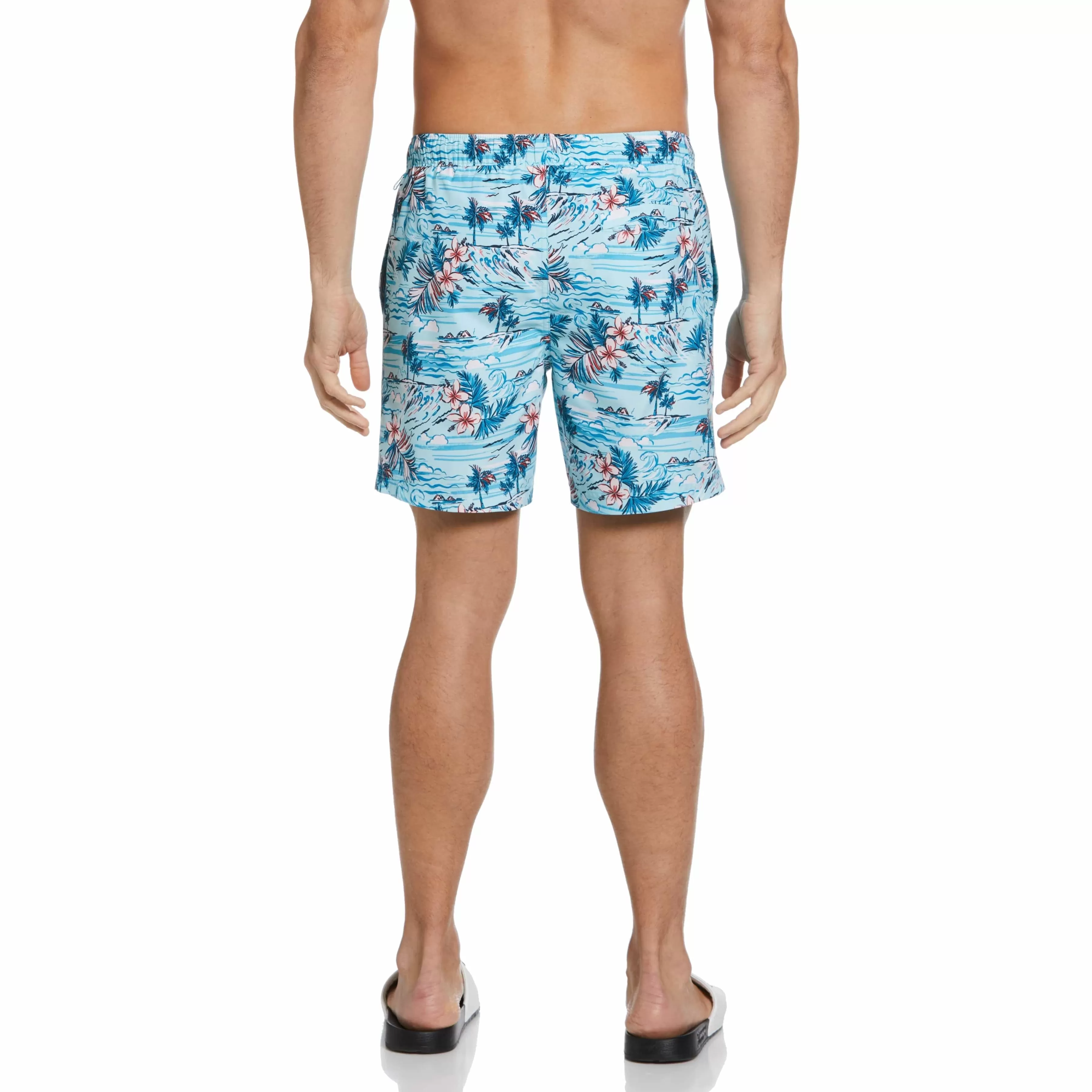 Sale Tropical Florals Print Swim Short Men Swim