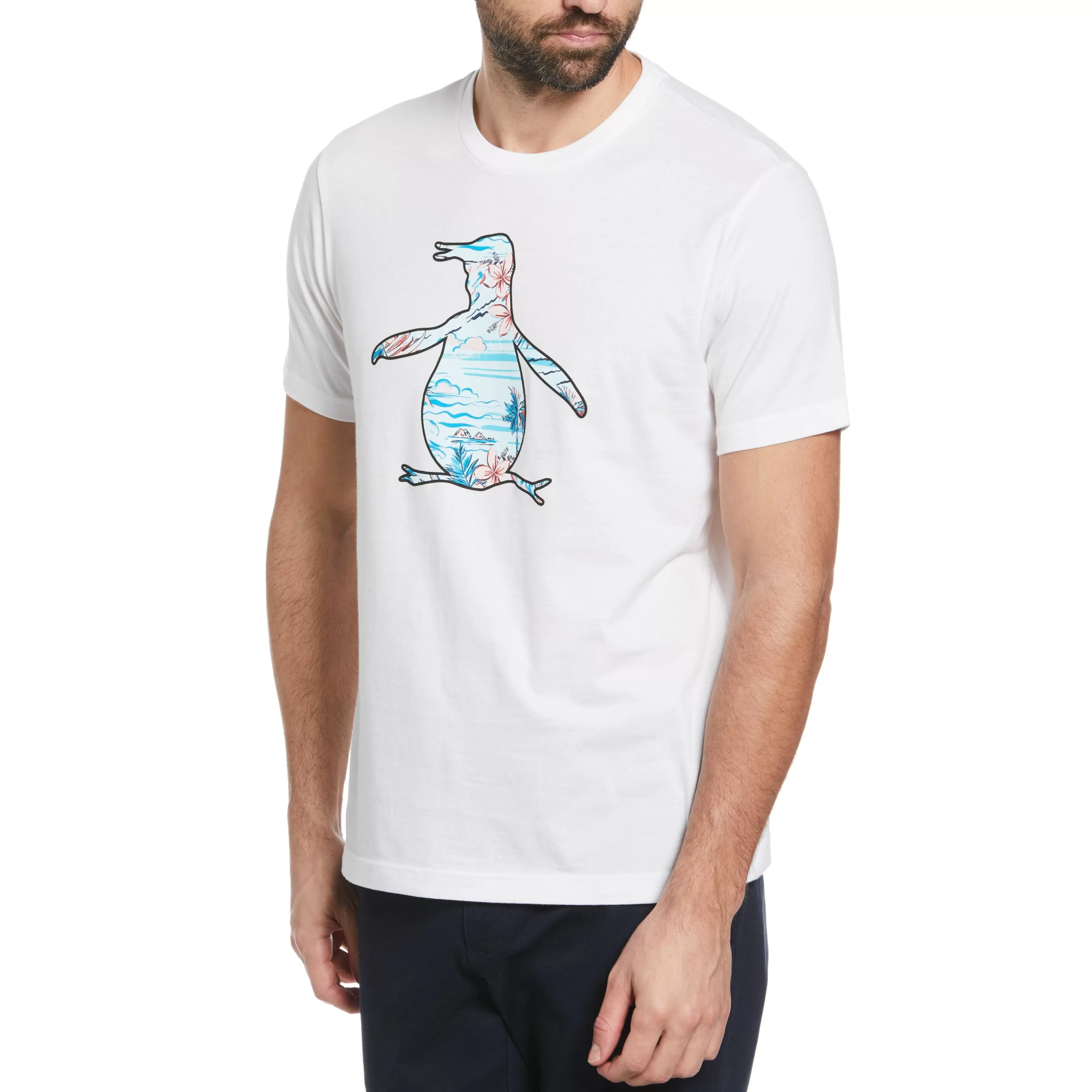 Discount Tropical Print Fill In Pete Tee Men Tees