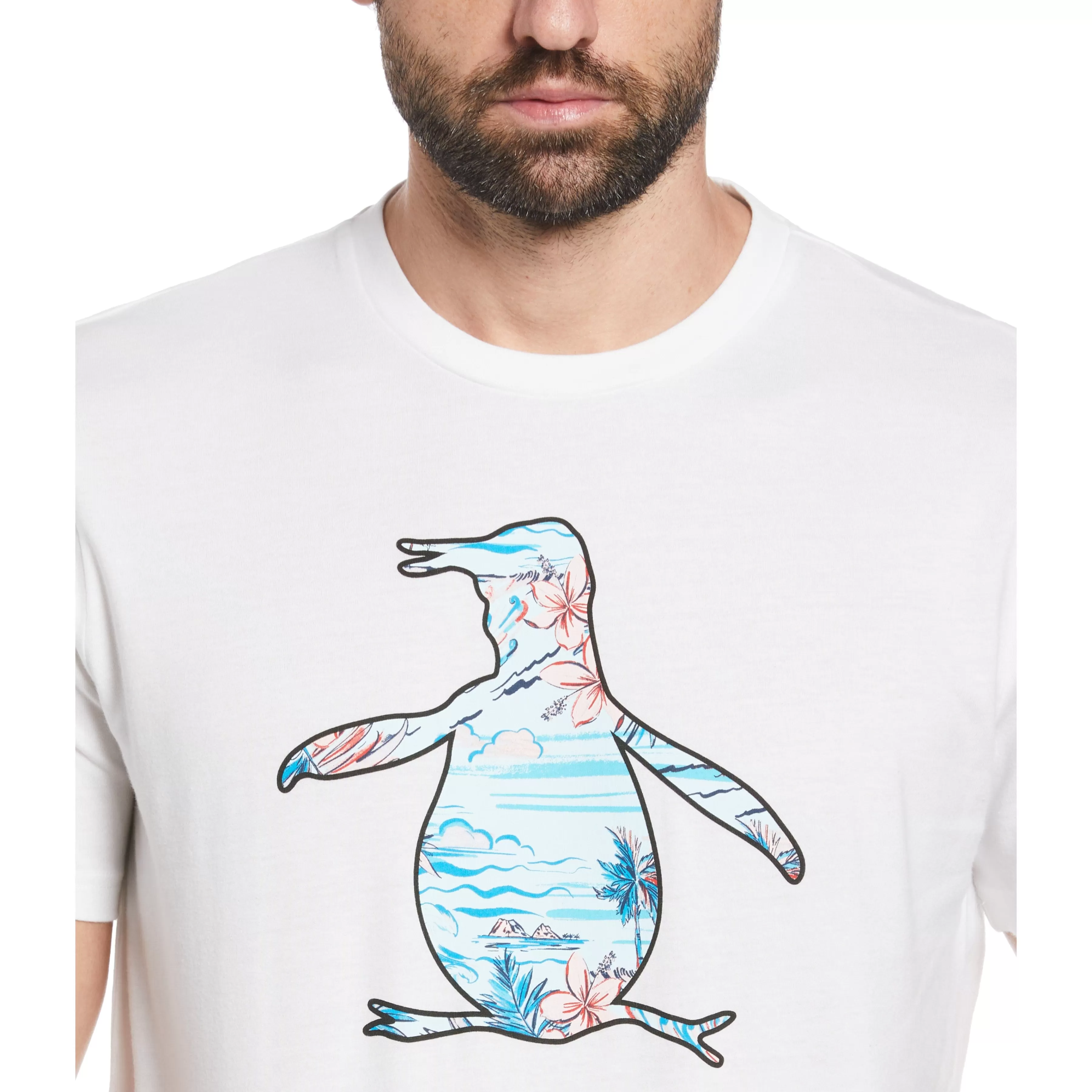 Discount Tropical Print Fill In Pete Tee Men Tees