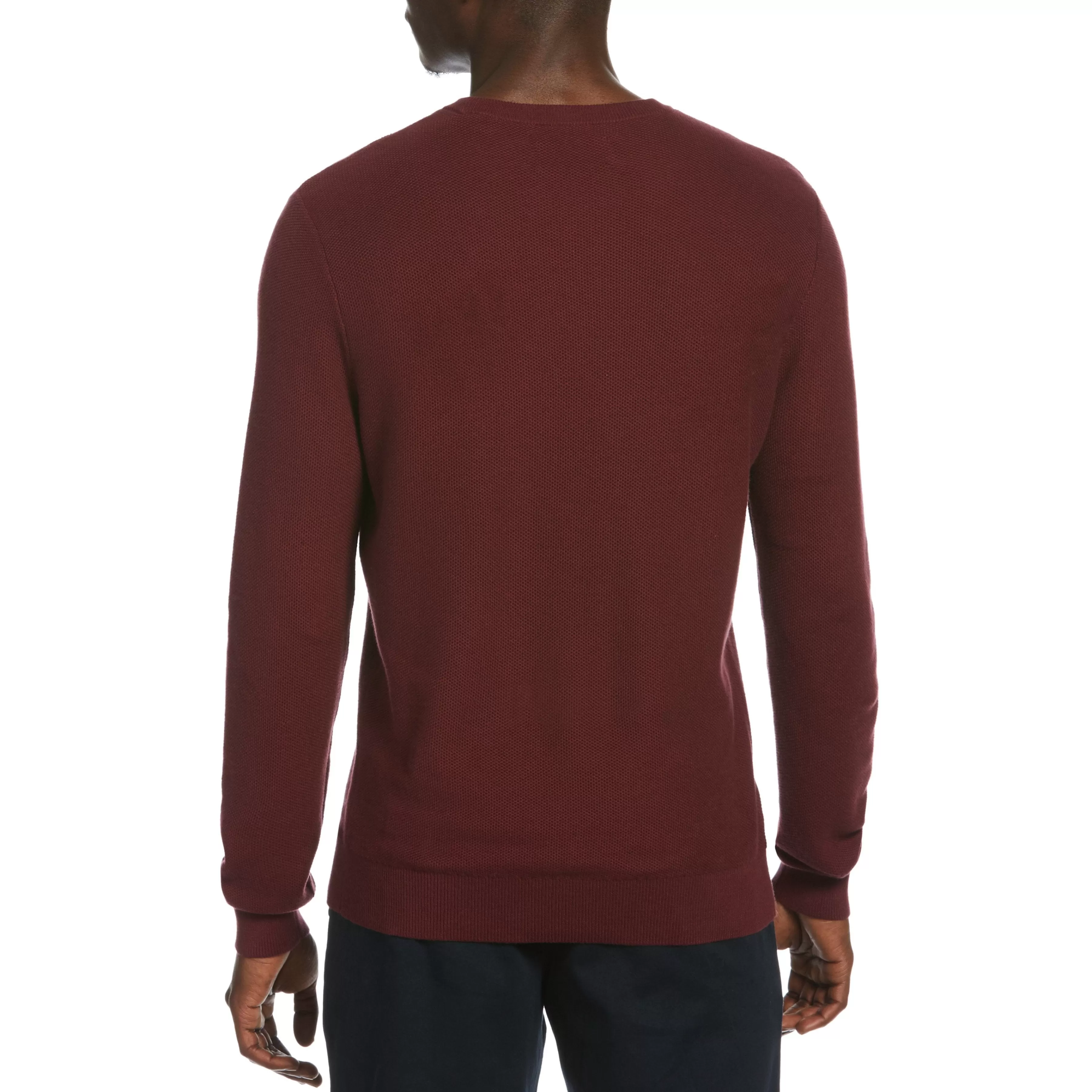 Store Tuck Stitch Crew Neck Sweater Men Sweaters