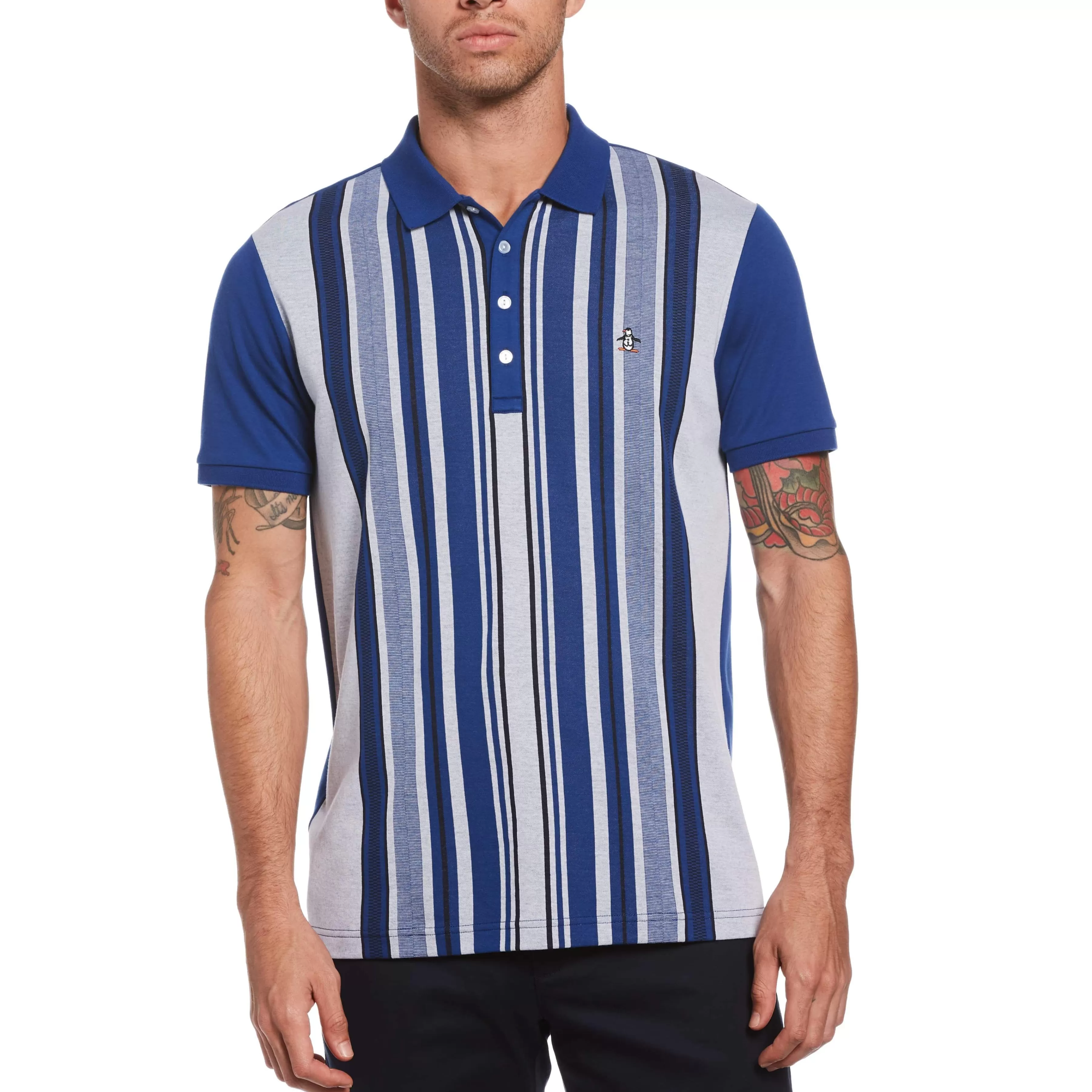 Best Sale Vertical Stripe Polo Men Polos