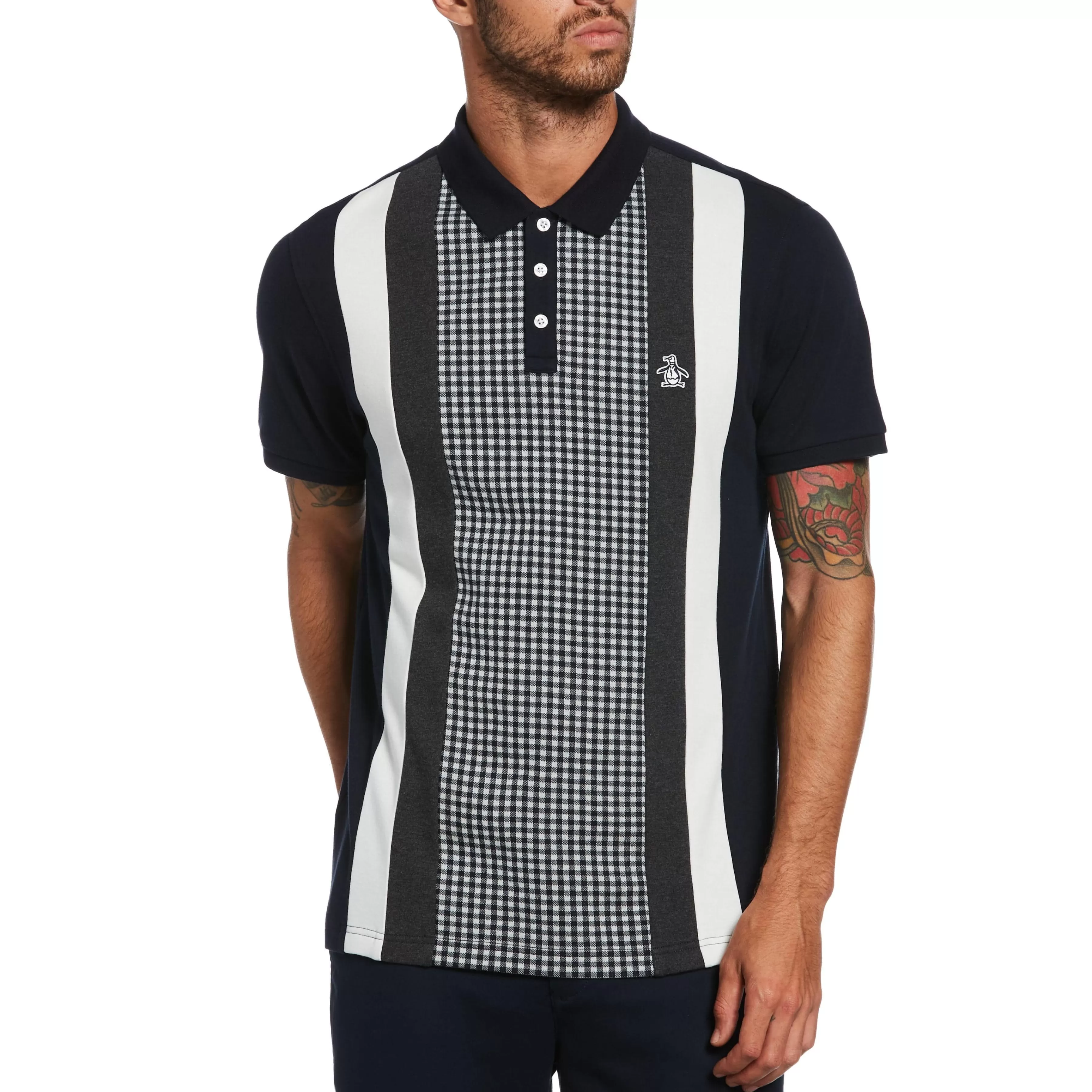 Clearance Vertical Striped Jacquard Polo Men Polos