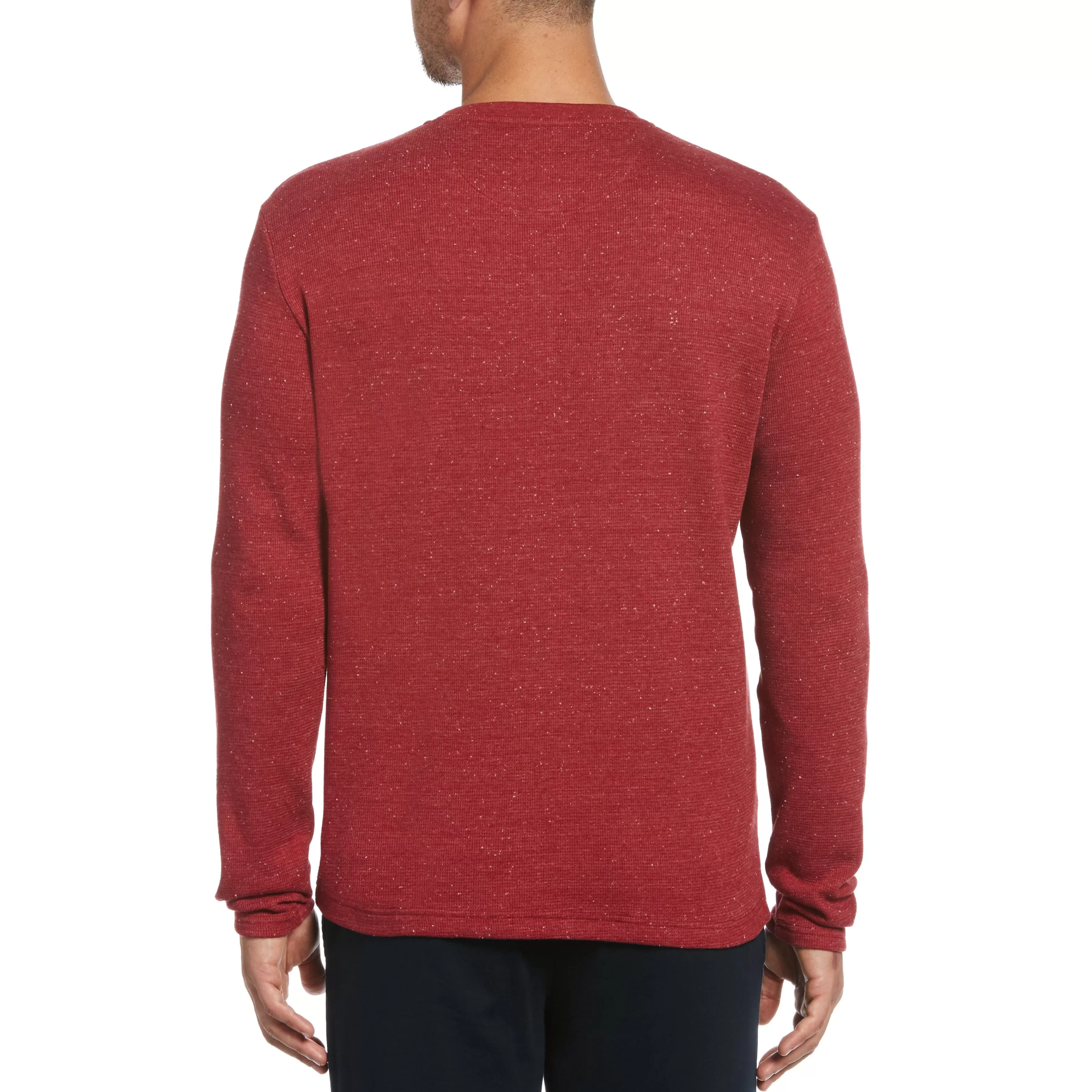 Outlet Waffle Henley Shirt Men Tees