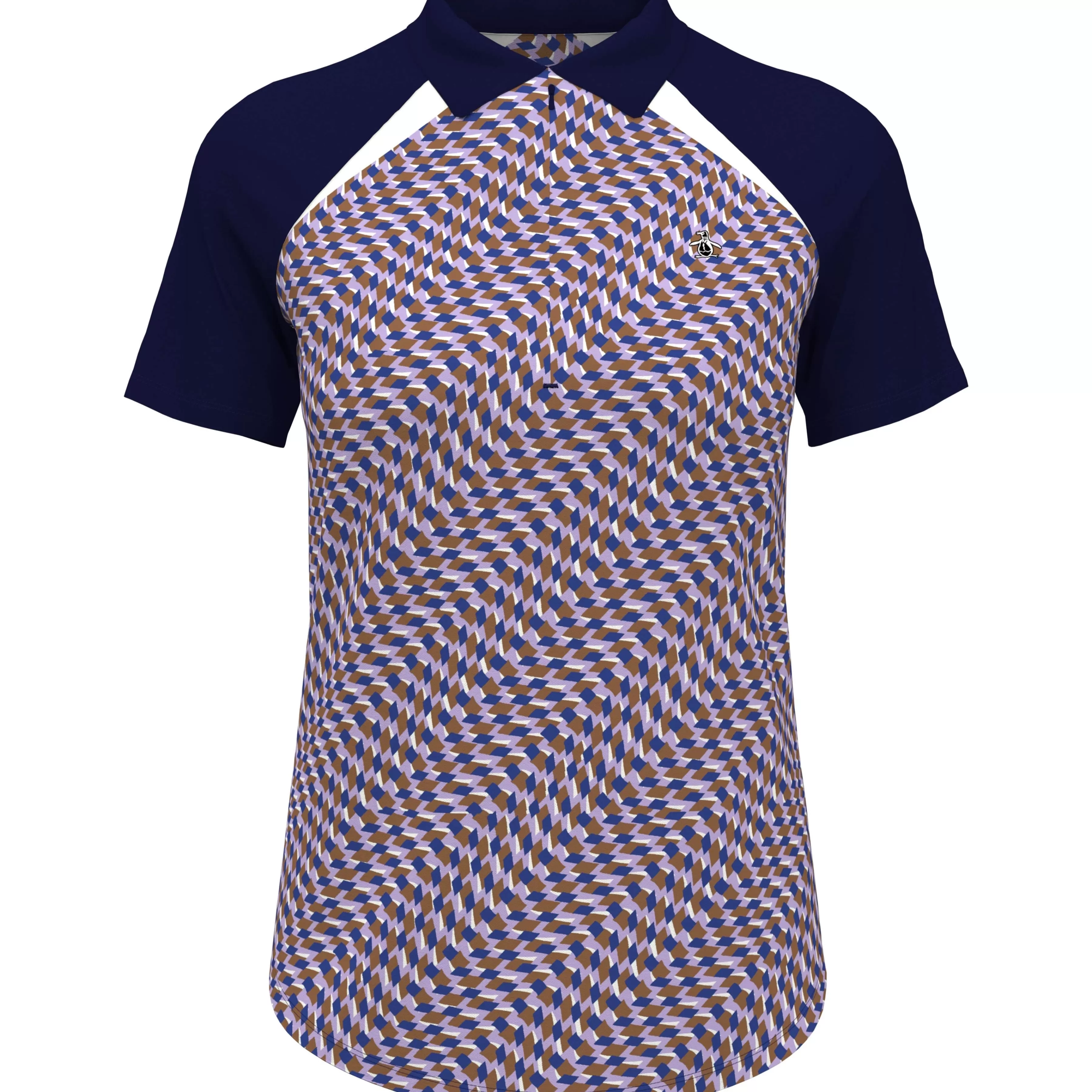 Discount Women'S Color Block Optical Print Golf Polo Women Women'S