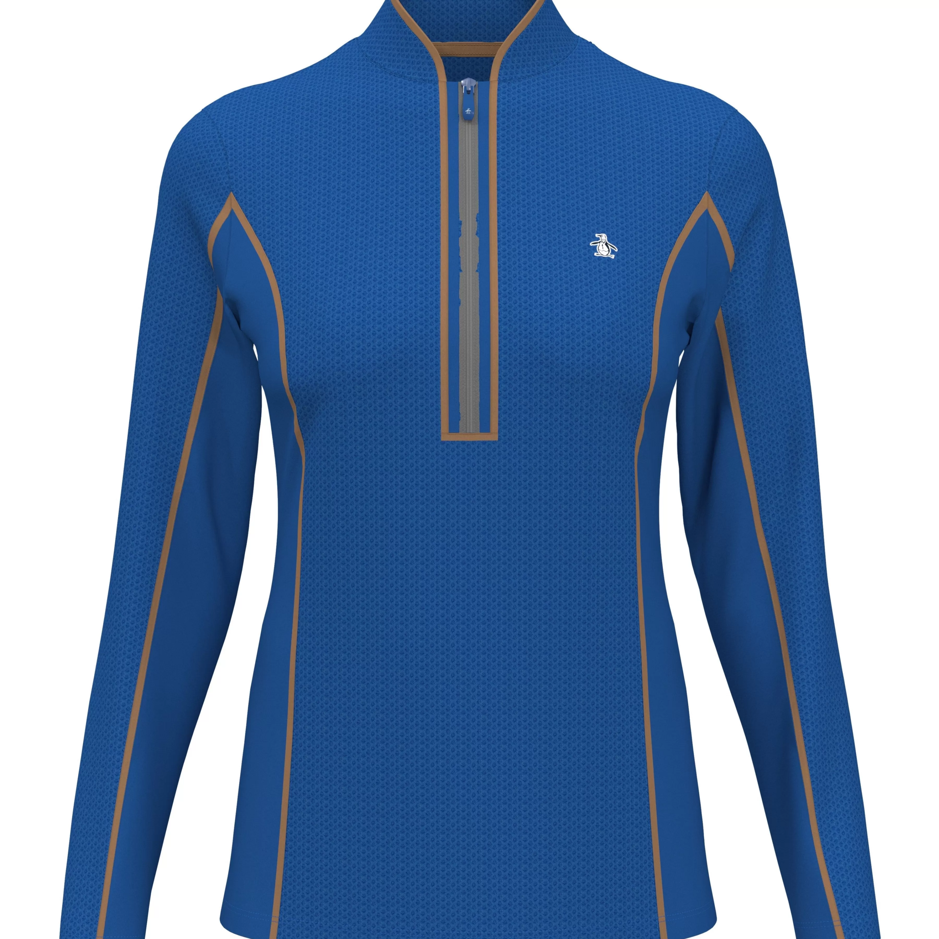Cheap Women'S Contrast Piping 1/4 Zip Golf Shirt Men Polos