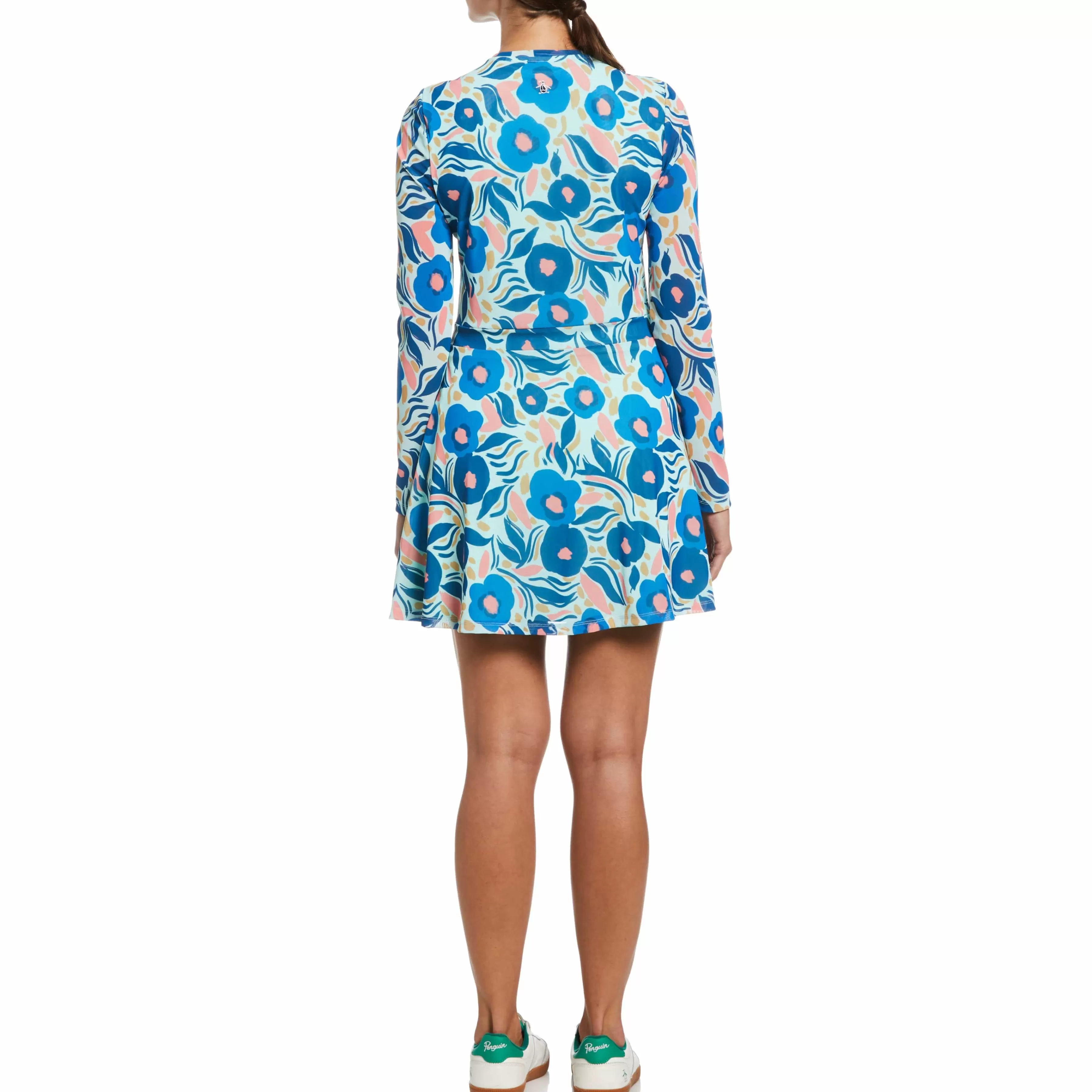 New Women'S Paper Cut Floral Print Golf Dress Women Women'S