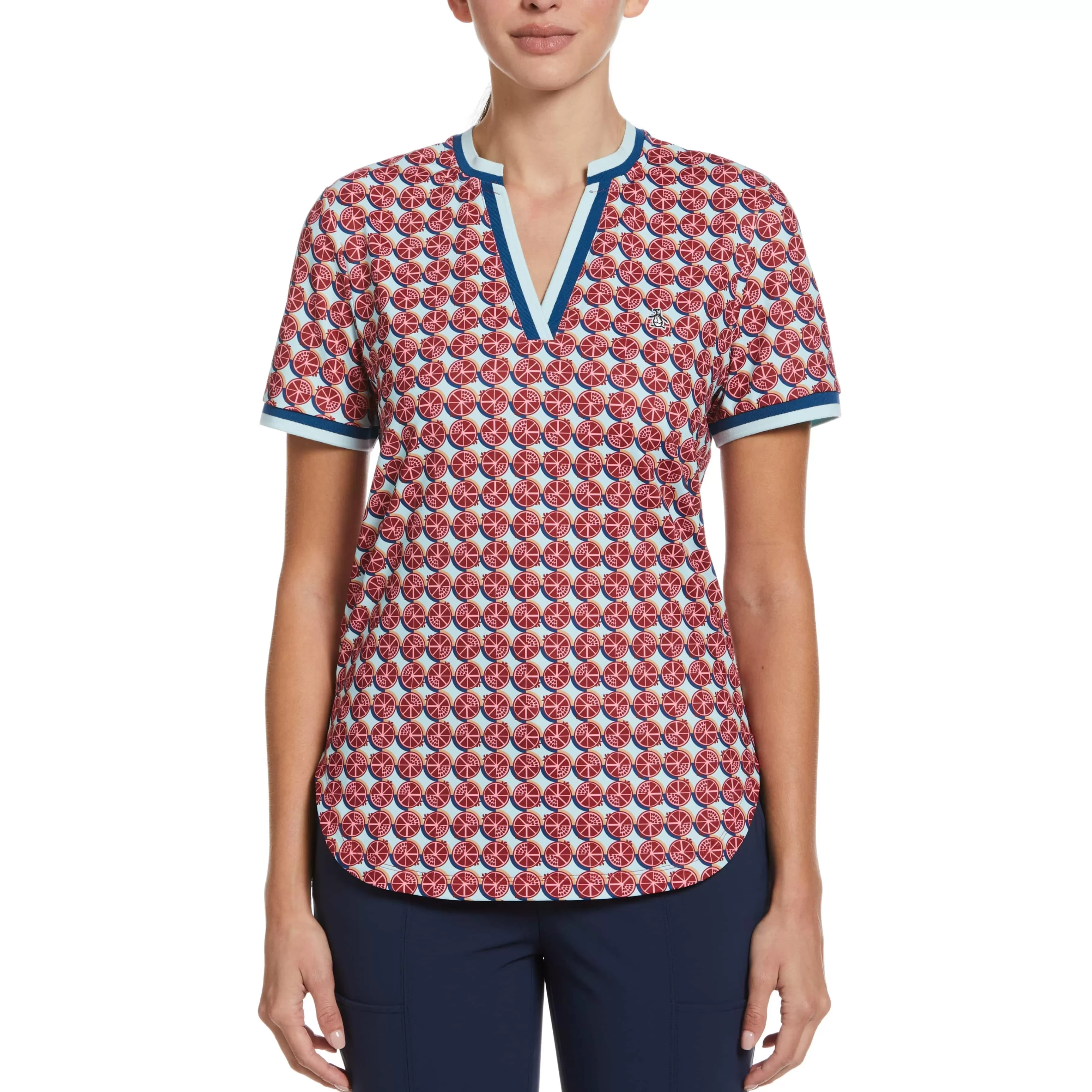 Sale Women'S Pomegranate Geo Golf Top Women Women'S