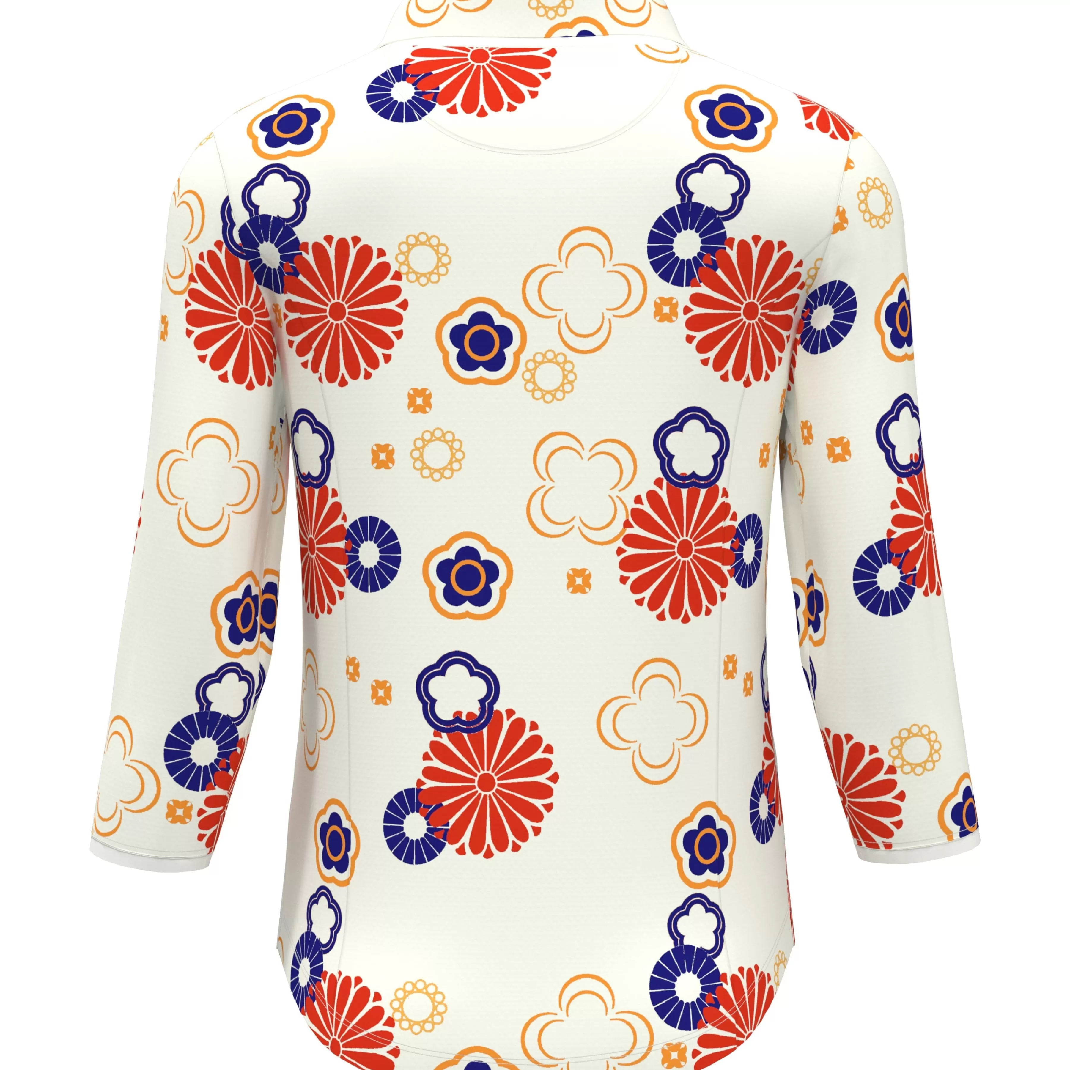 Outlet Women'S Retro Floral Printed Golf Polo Women Women'S