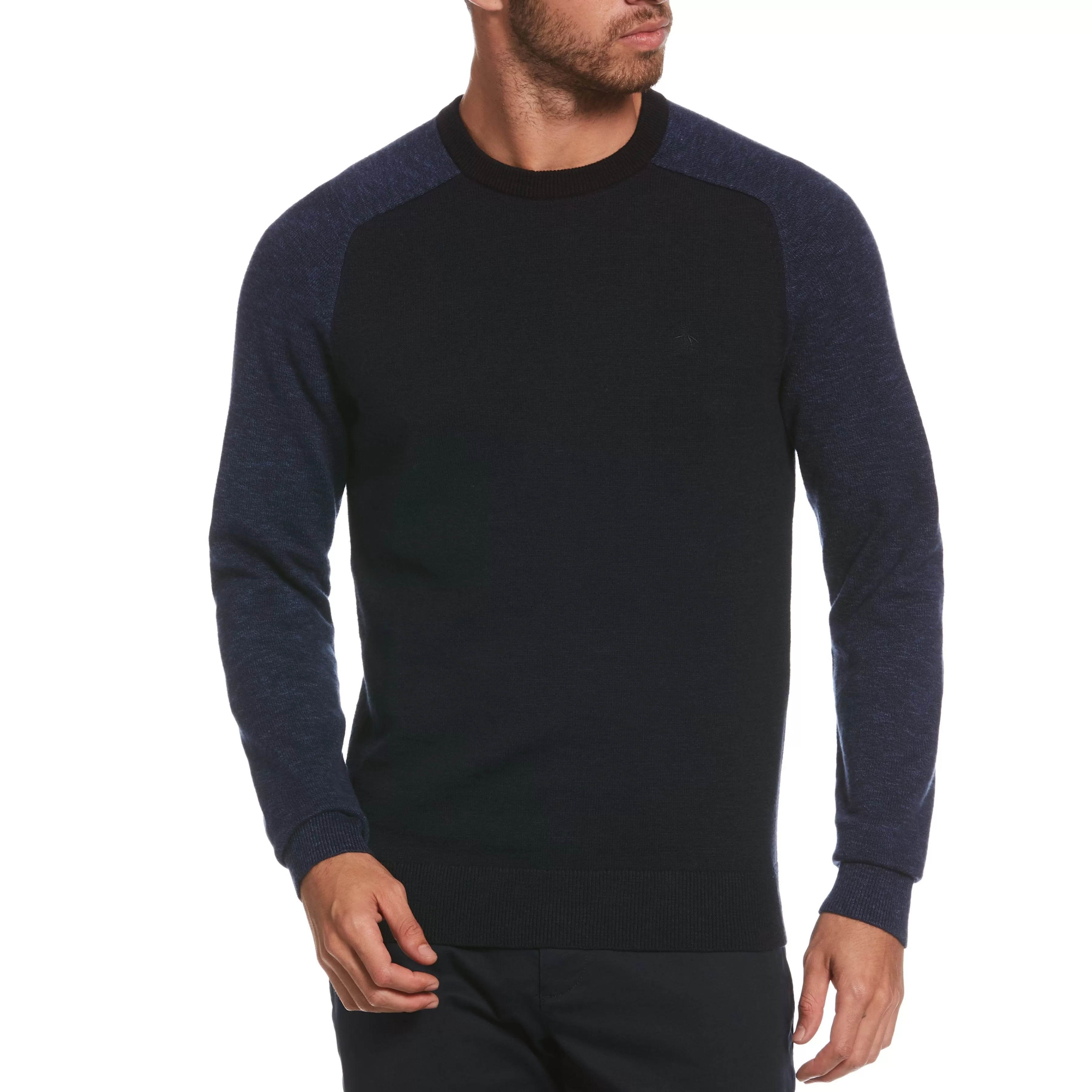 Cheap Wool Blend Color Block Sweater Men Sweaters