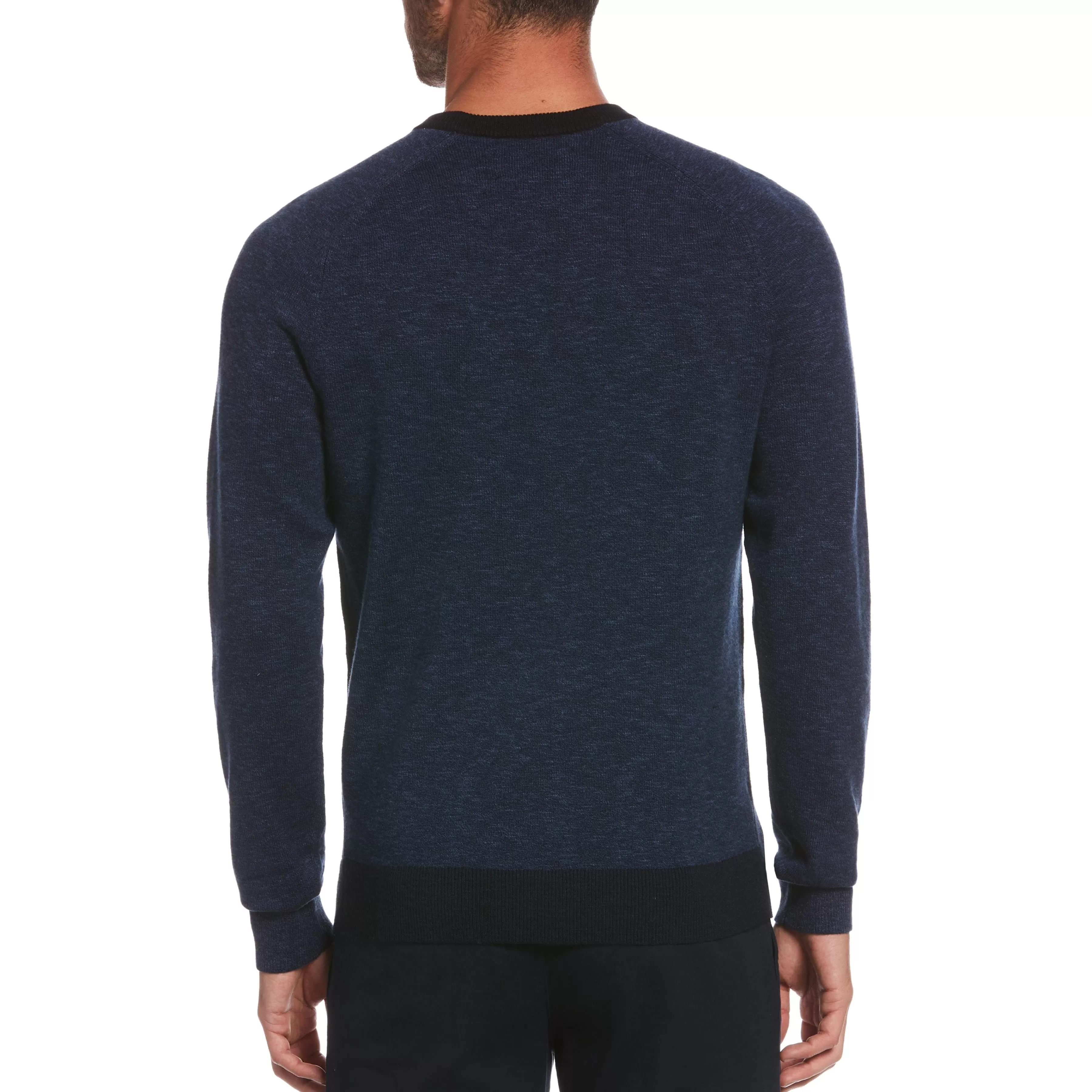 Cheap Wool Blend Color Block Sweater Men Sweaters